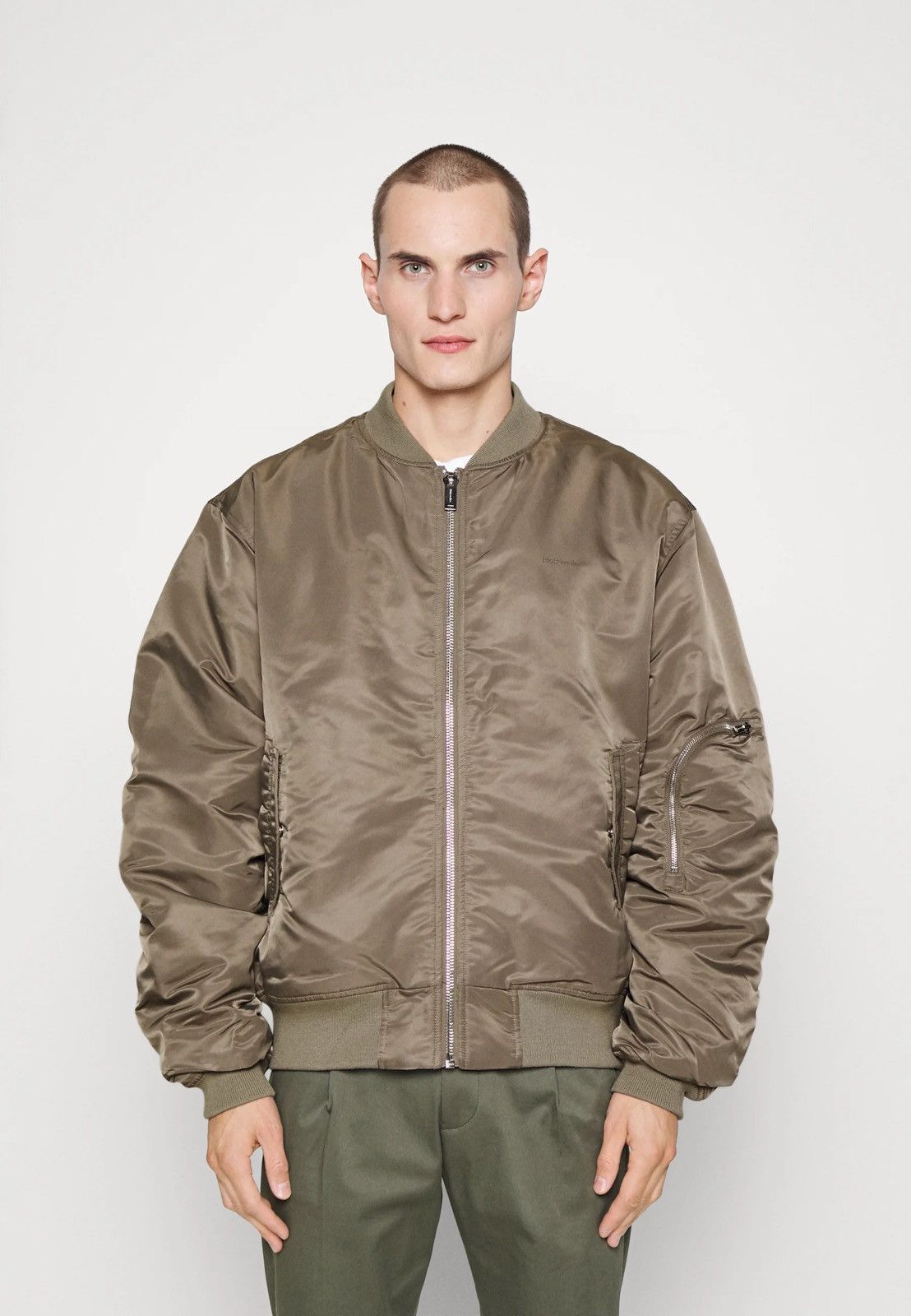 image of ds! Fw22 Holzweiler Khaki Reversible Reb Bomber Jacket, Men's (Size Large)