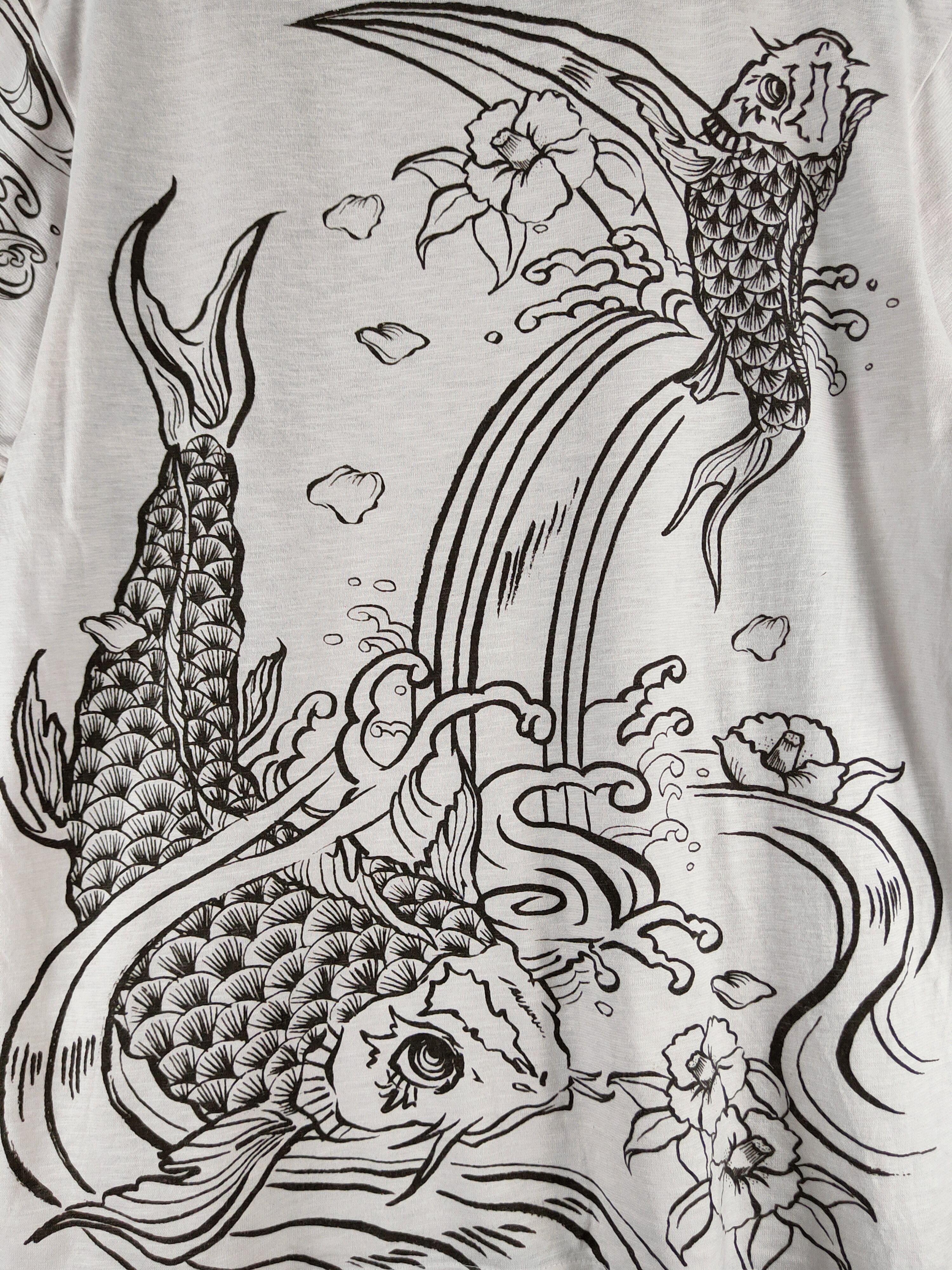 Japanese Brand DL Strange Heaven White Short Sleeve T-shirts #S2879 Size US L / EU 52-54 / 3 - 7 Thumbnail