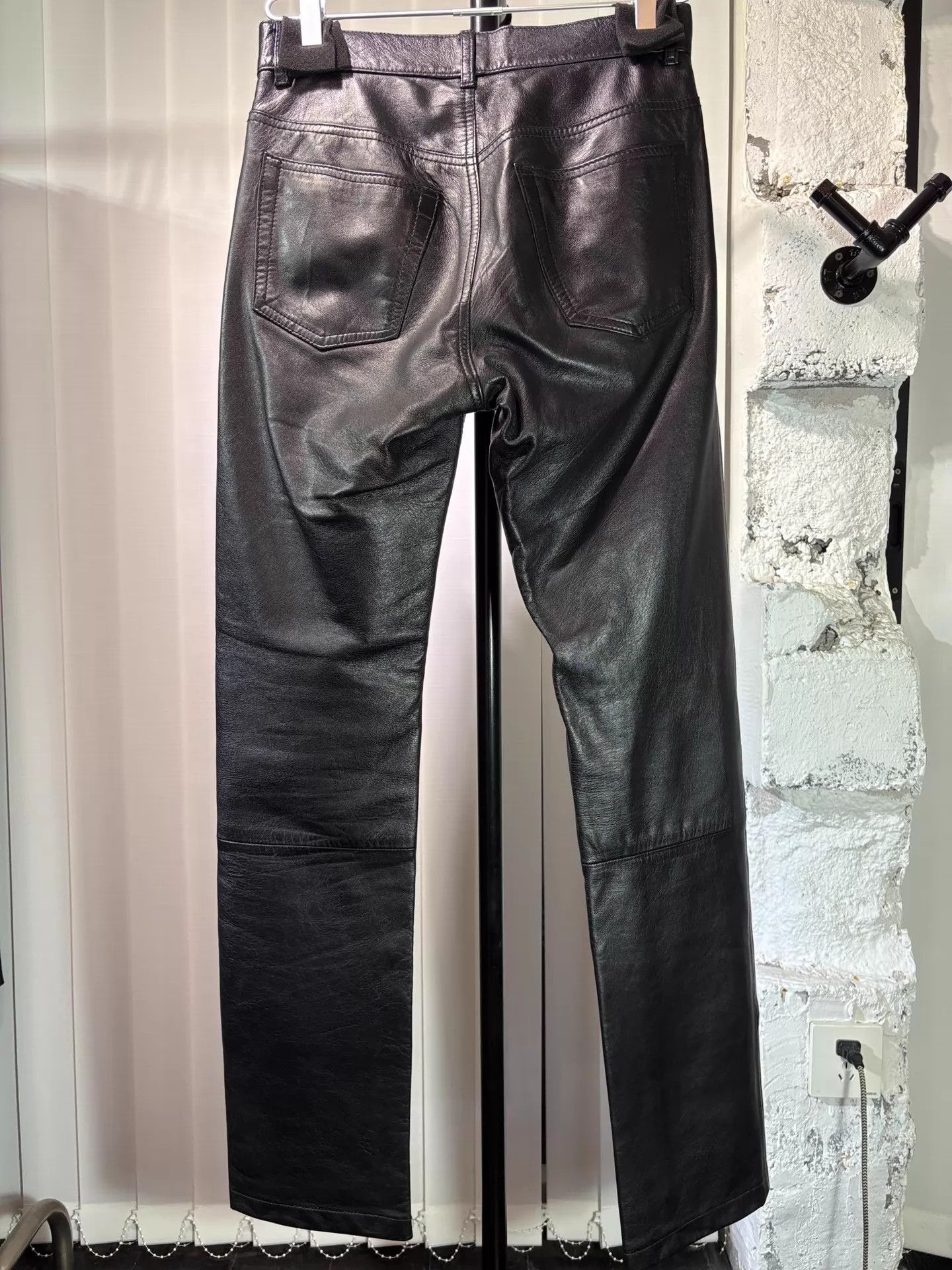 Helmut Lang Helmut Lang 1999 AW RTW Leather Pants Size 28 Size US 28 / EU 44 - 2 Thumbnail