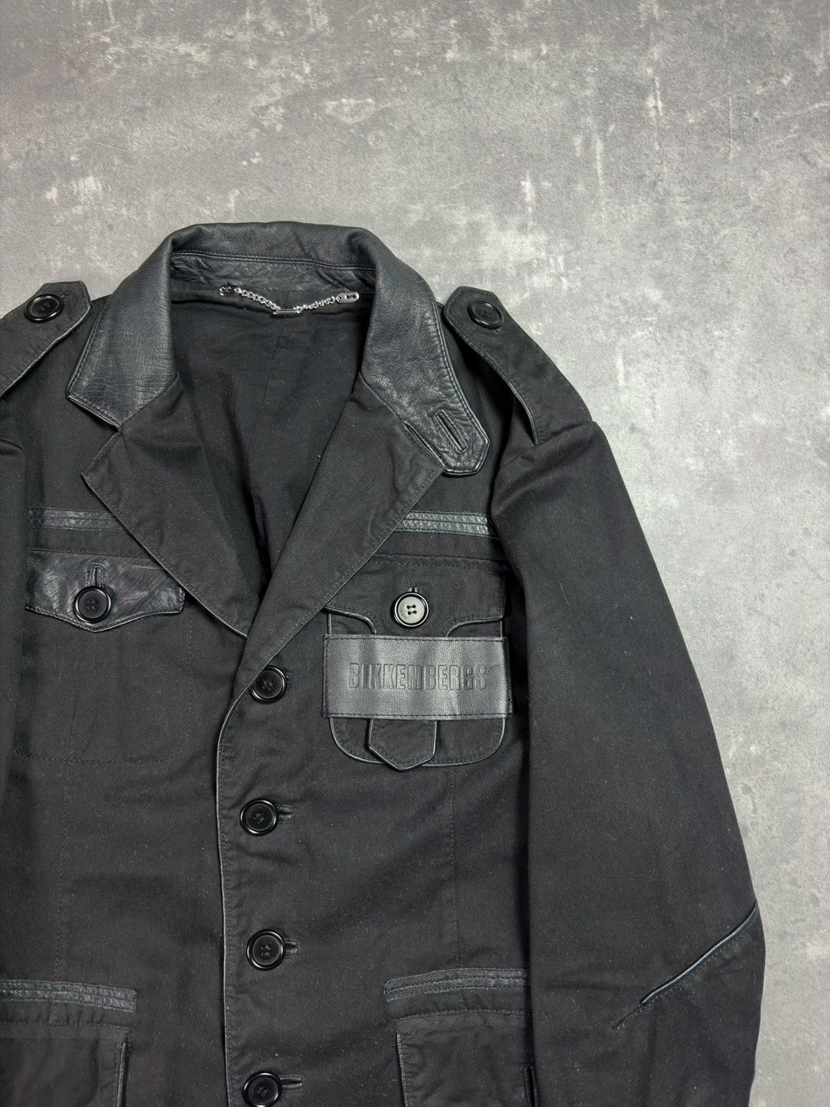 Dirk Bikkembergs Dirk Bikkembergs Leather Elements Blazer Cut Jacket 48 M Size US M / EU 48-50 / 2 - 5 Thumbnail