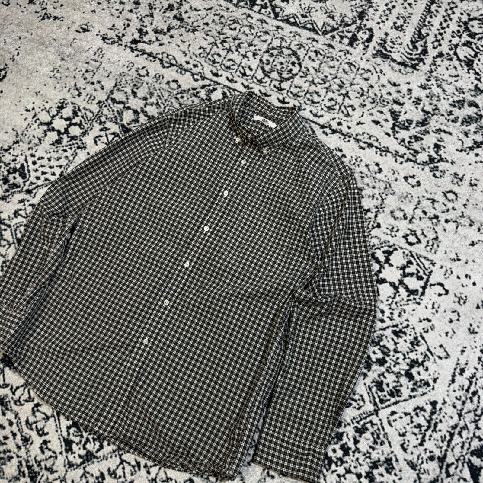 Vintage Vintage Unisex Gray Green Cotton Shirt Size L Oldmoney Size US L / EU 52-54 / 3 - 2 Thumbnail