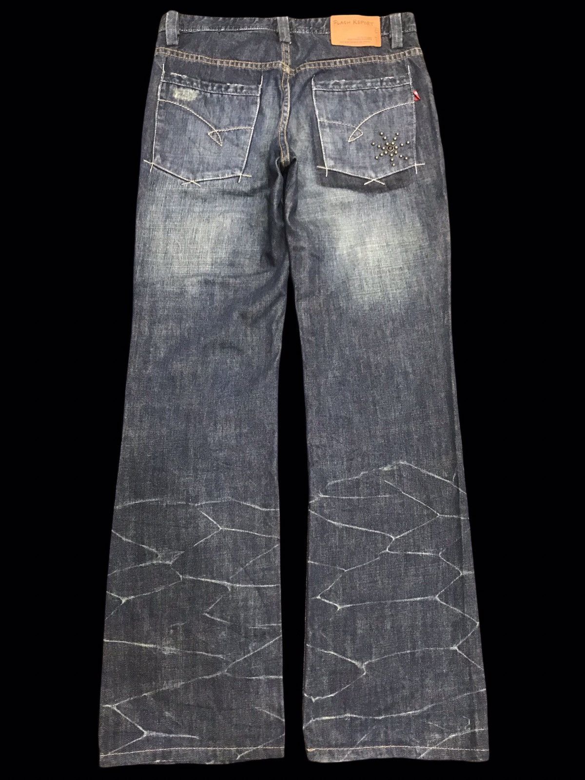 Japanese Brand 💥FLARE💥FLASH REPORT CRAZY DESIGN FLARE DENIM F187 Size US 32 / EU 48 - 2 Thumbnail