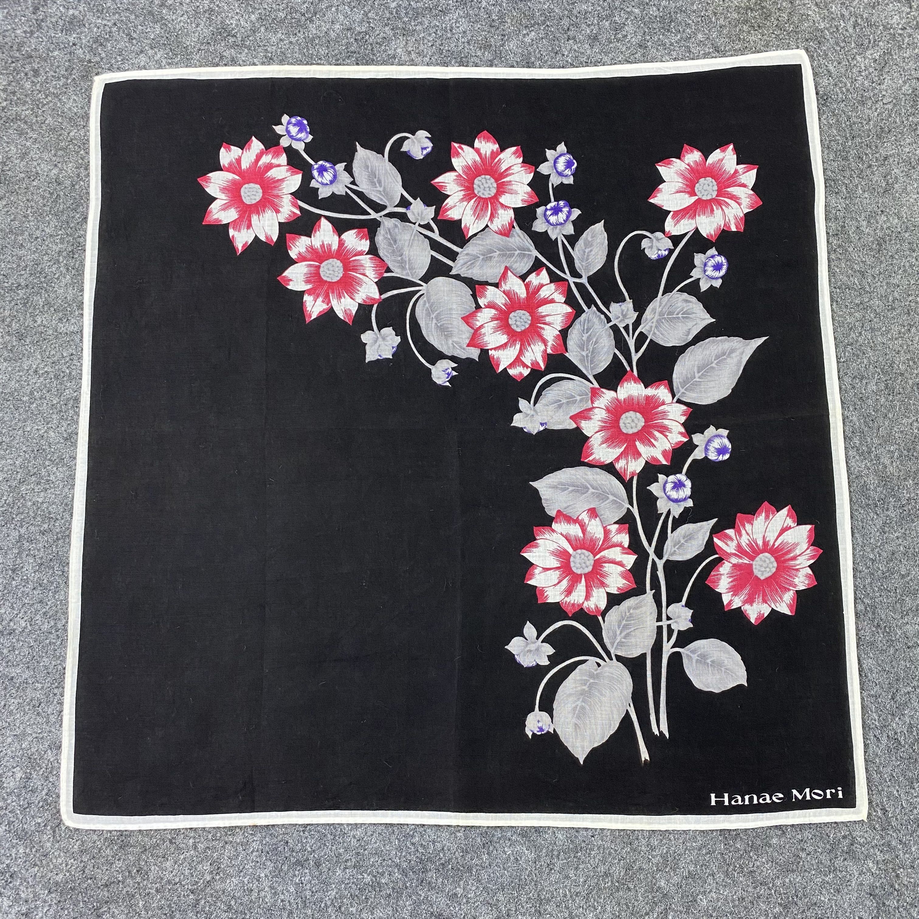 Hanae Mori Hanae Mori Handkerchief Neckerchief Bandana-B1591 Size ONE SIZE - 3 Thumbnail