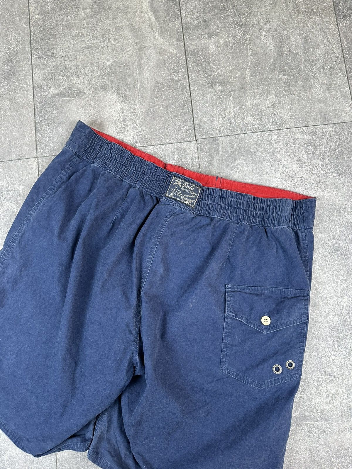 Polo Ralph Lauren Polo Ralph Lauren 3 Swimwear Blue Retro Shorts Size US 34 / EU 50 - 19 Thumbnail