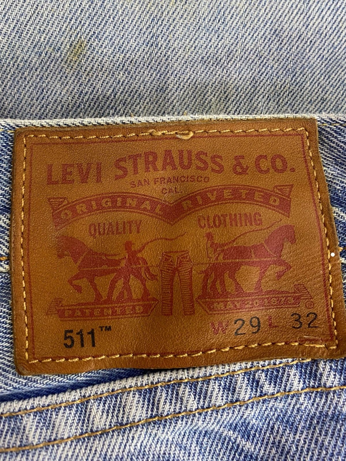Levi's Vintage Levi’s Ripped Faded Wash Style Selvedge Jeans Size US 30 / EU 46 - 10 Thumbnail
