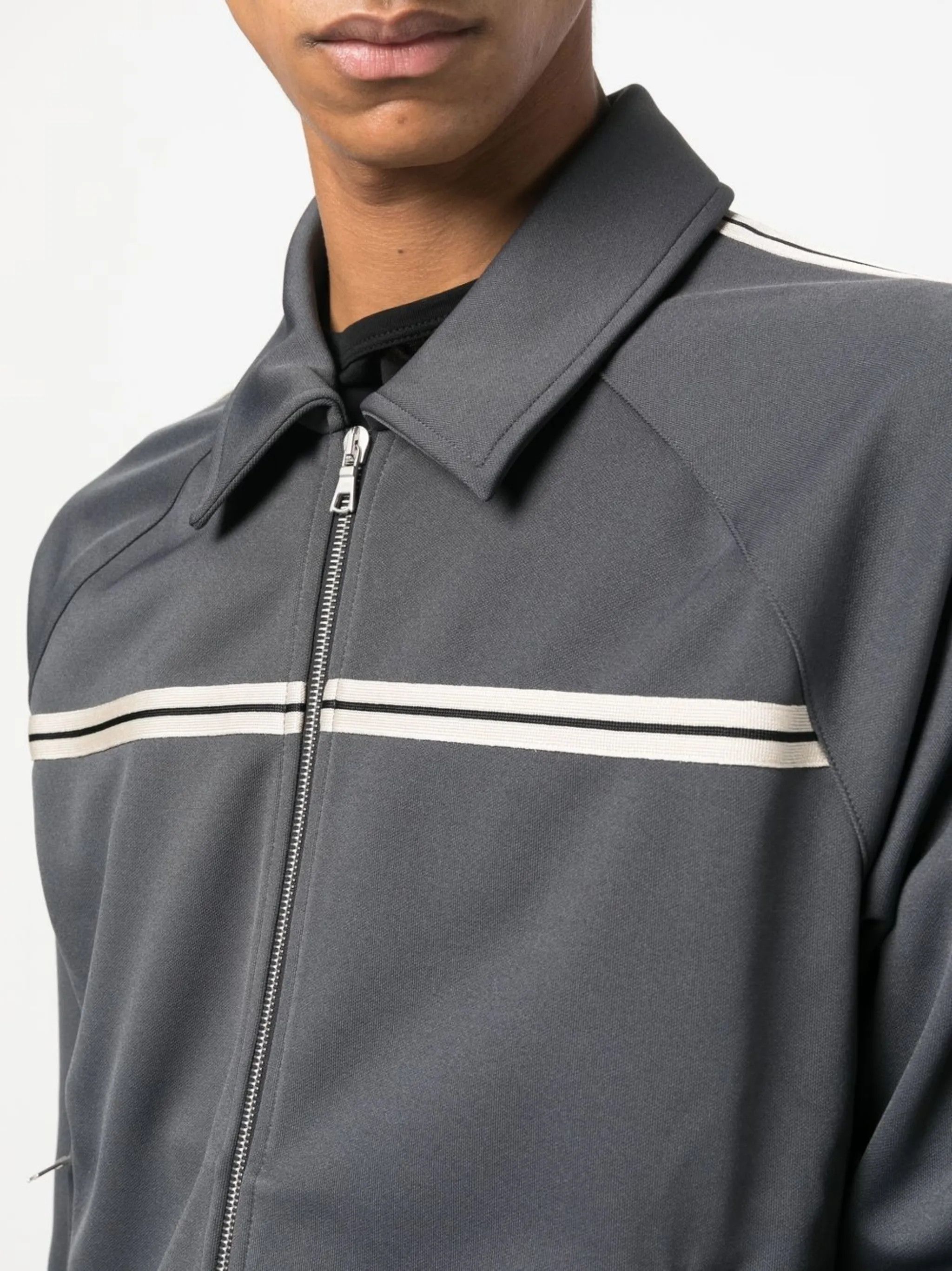 Palm Angels o1gr1nt0425 Mini Tape Track Jacket in Dark Grey Size US S / EU 44-46 / 1 - 5 Thumbnail