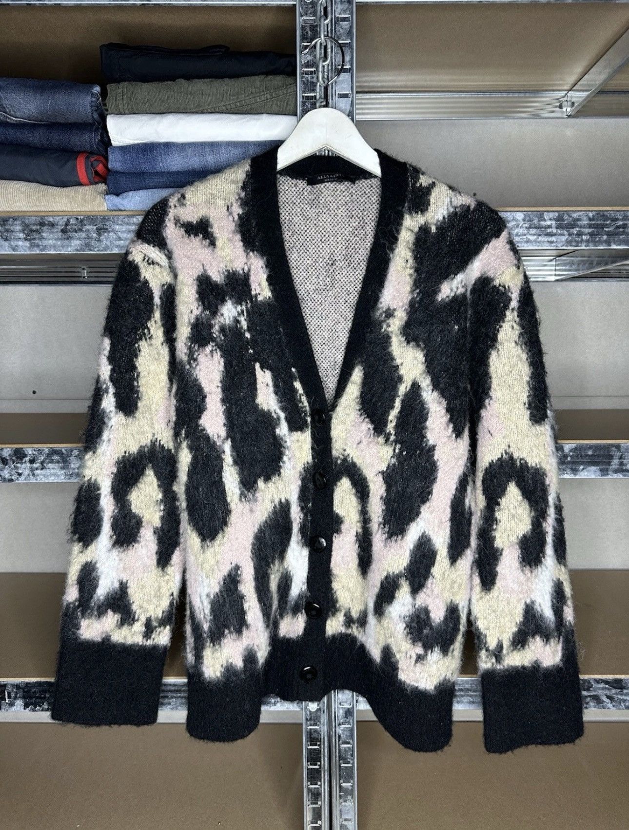 Allsaints AllSaints Lunar Cardigan Leopard Print Wool Alpaca Women's M Size M / US 6-8 / IT 42-44 - 1 Thumbnail