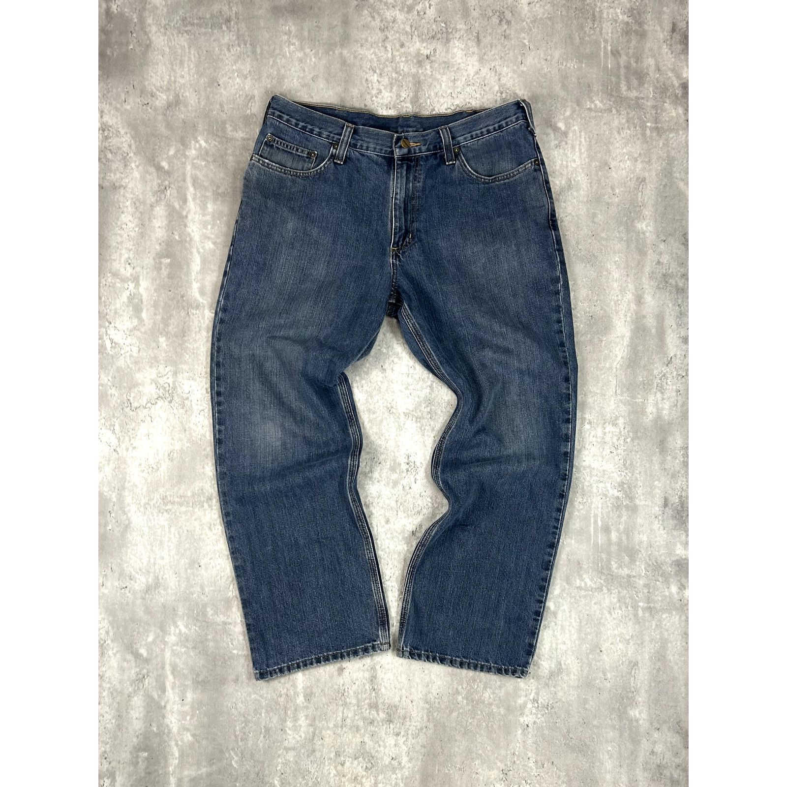 Carhartt Carhartt Relaxed Fit Dark Wash Denim Workwear Pants Size 36 Size US 36 / EU 52 - 1 Thumbnail