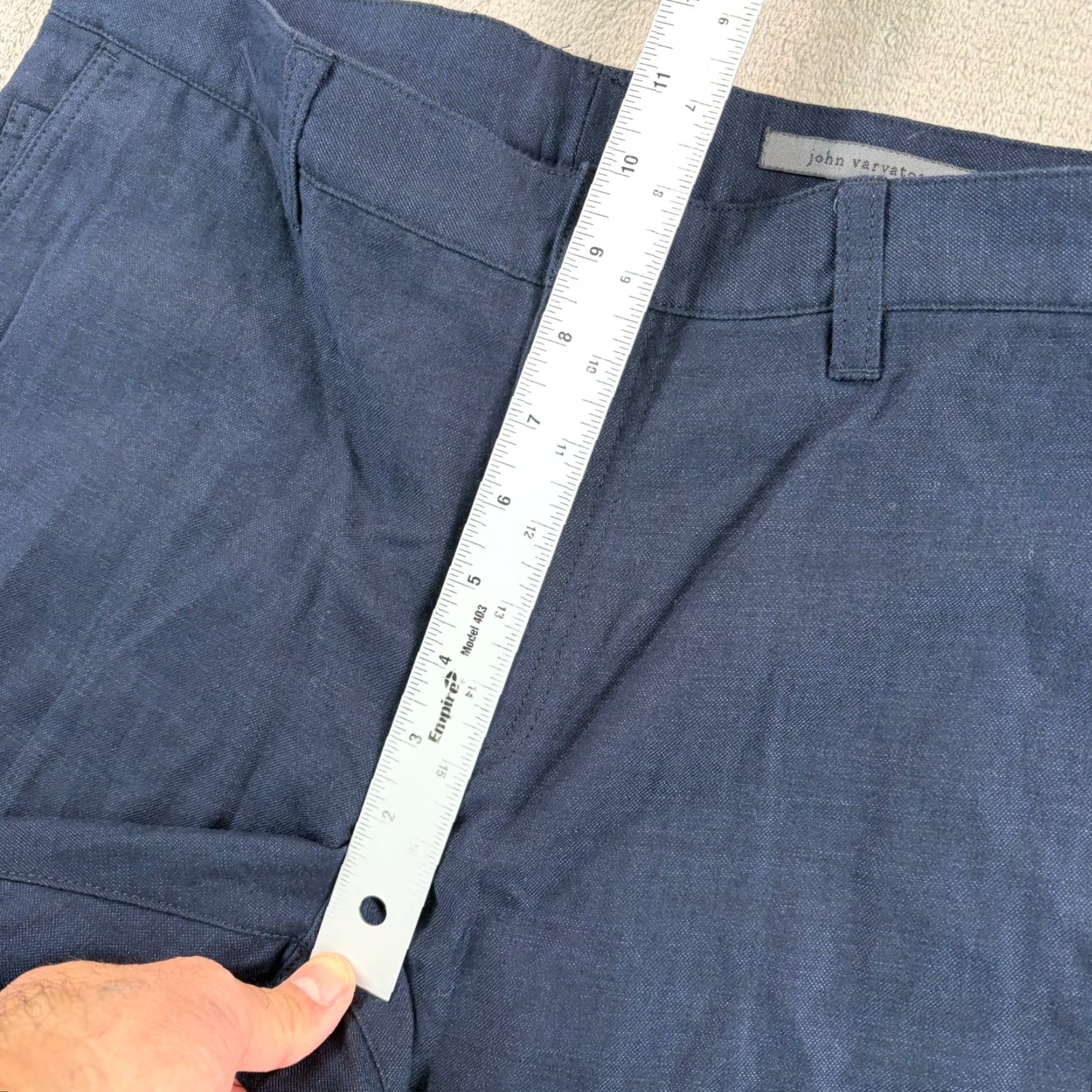 John Varvatos VINTAGE John Varvatos Collection Pants Men 33x31 Blue Wool Linen Blend Dress Pants Casual Formal Workwear Smashboard Size US 33 - 6 Thumbnail