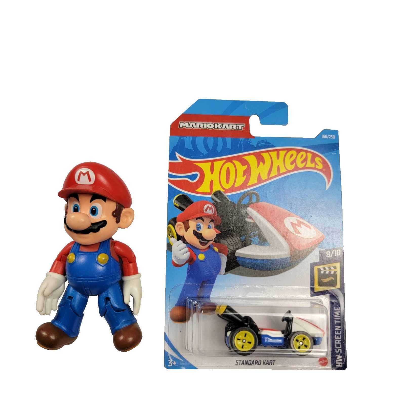Nintendo Super Mario Bundle Blanket + Mario Figure + Hot Wheels Kart Size ONE SIZE - 3 Thumbnail