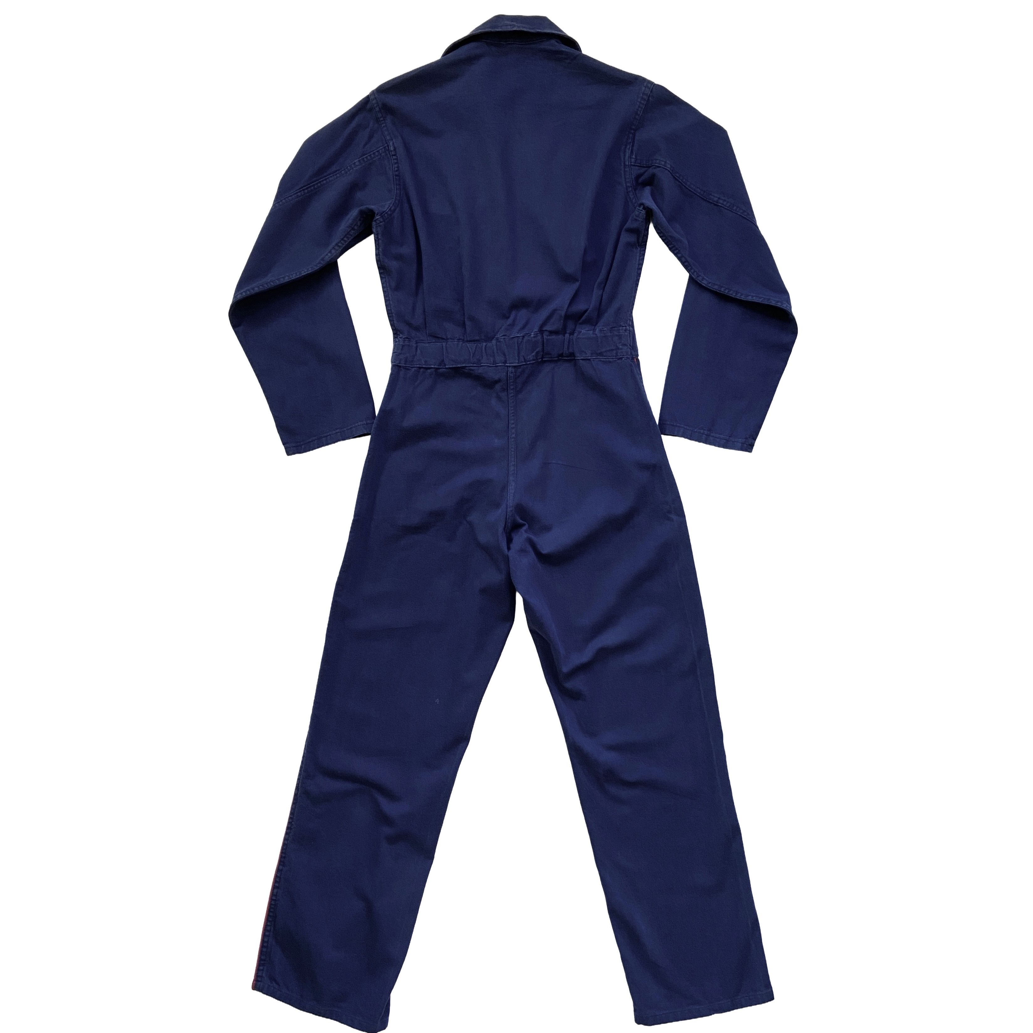 Other VINTAGE JUMPSUIT FLIGHT SUIT COVERALLS WORKWEAR BLUE Size 26" / US 2 / IT 38 - 4 Thumbnail