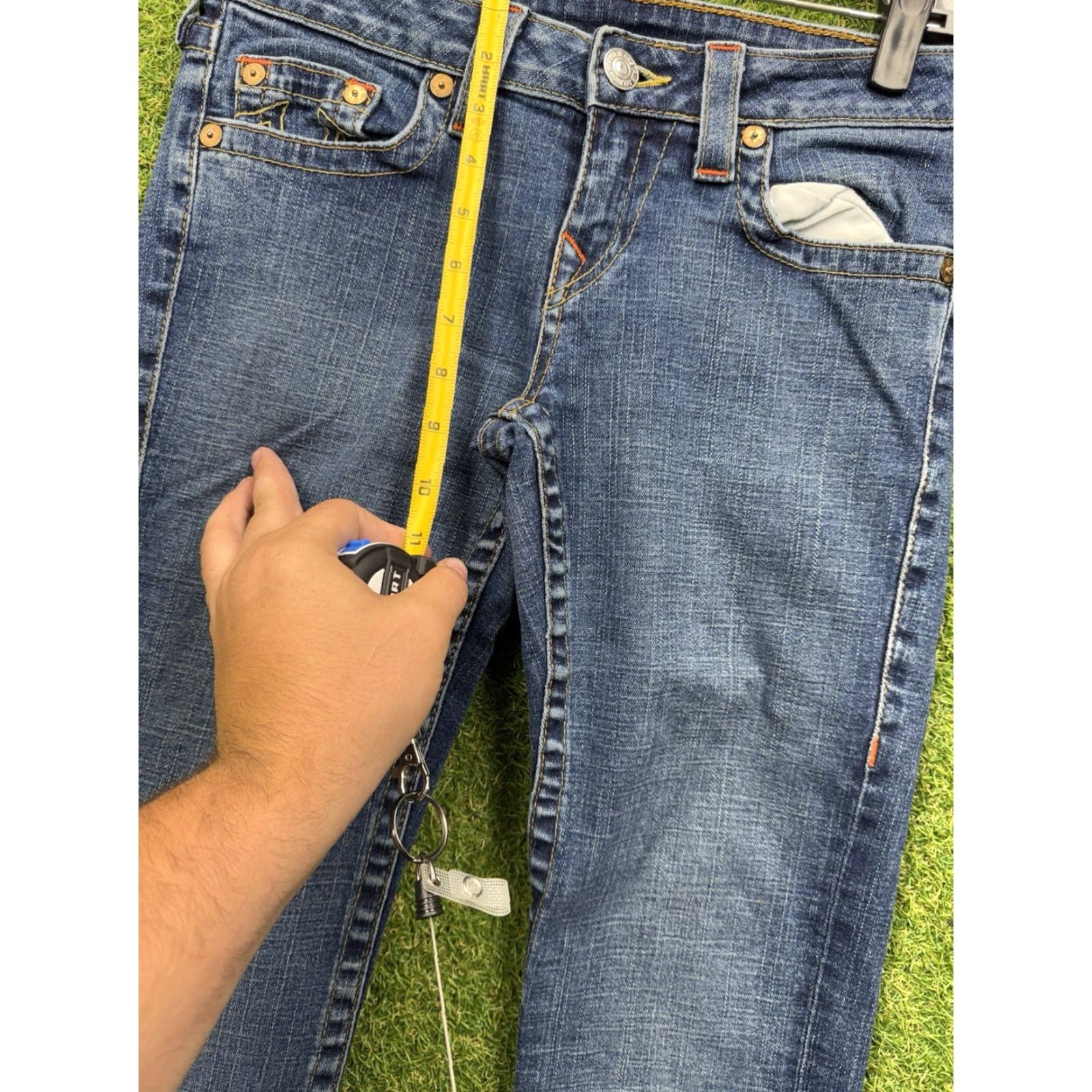 True Religion True Religion Jeans Womens 28 Low Rise Boot Leg Dark Wash Grunge y2k Casual 90s Size 28" / US 6 / IT 42 - 6 Thumbnail