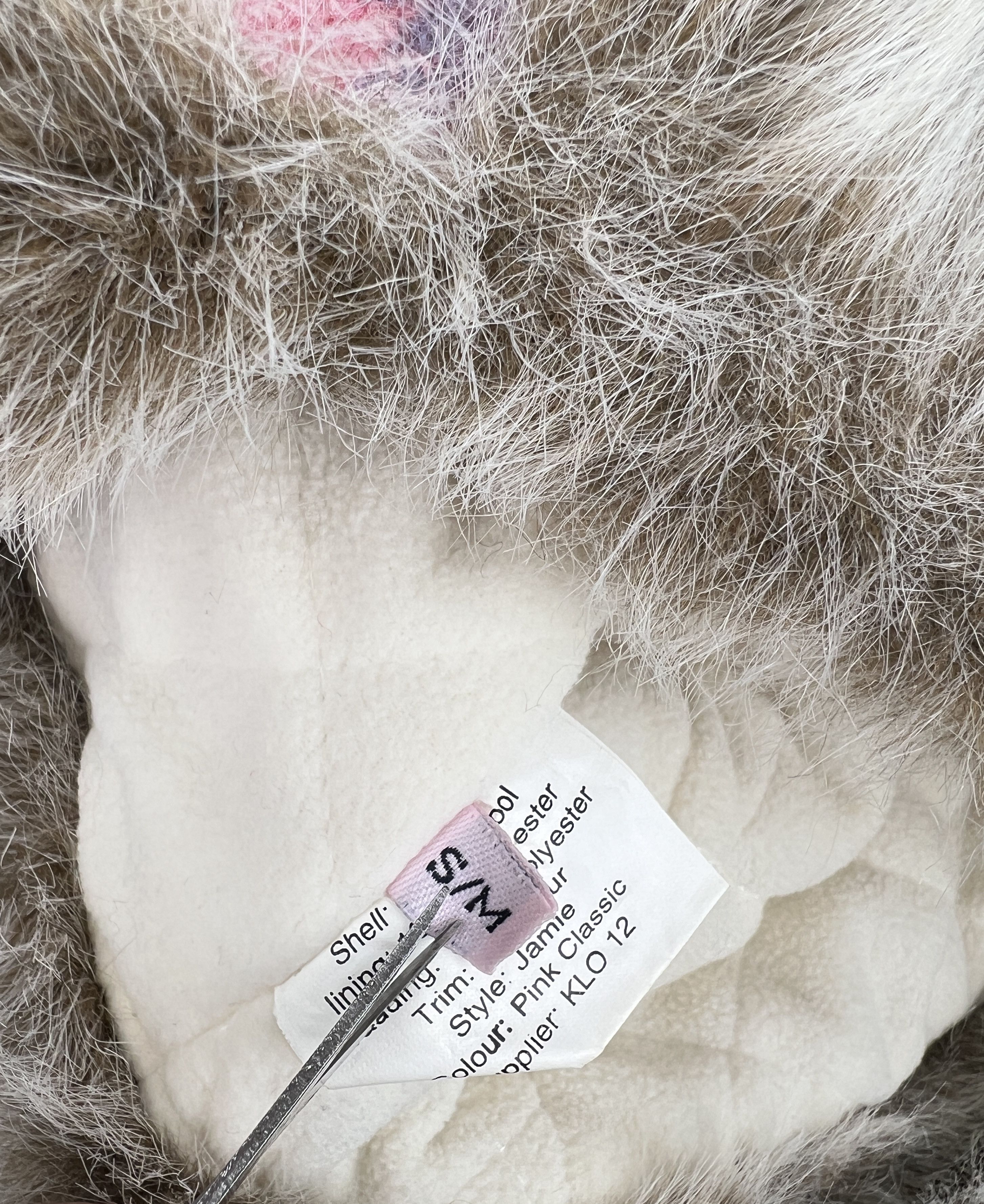 Vintage Y2K Wool Tweed Pink Faux Fur Ushanka Hat Size ONE SIZE - 7 Thumbnail