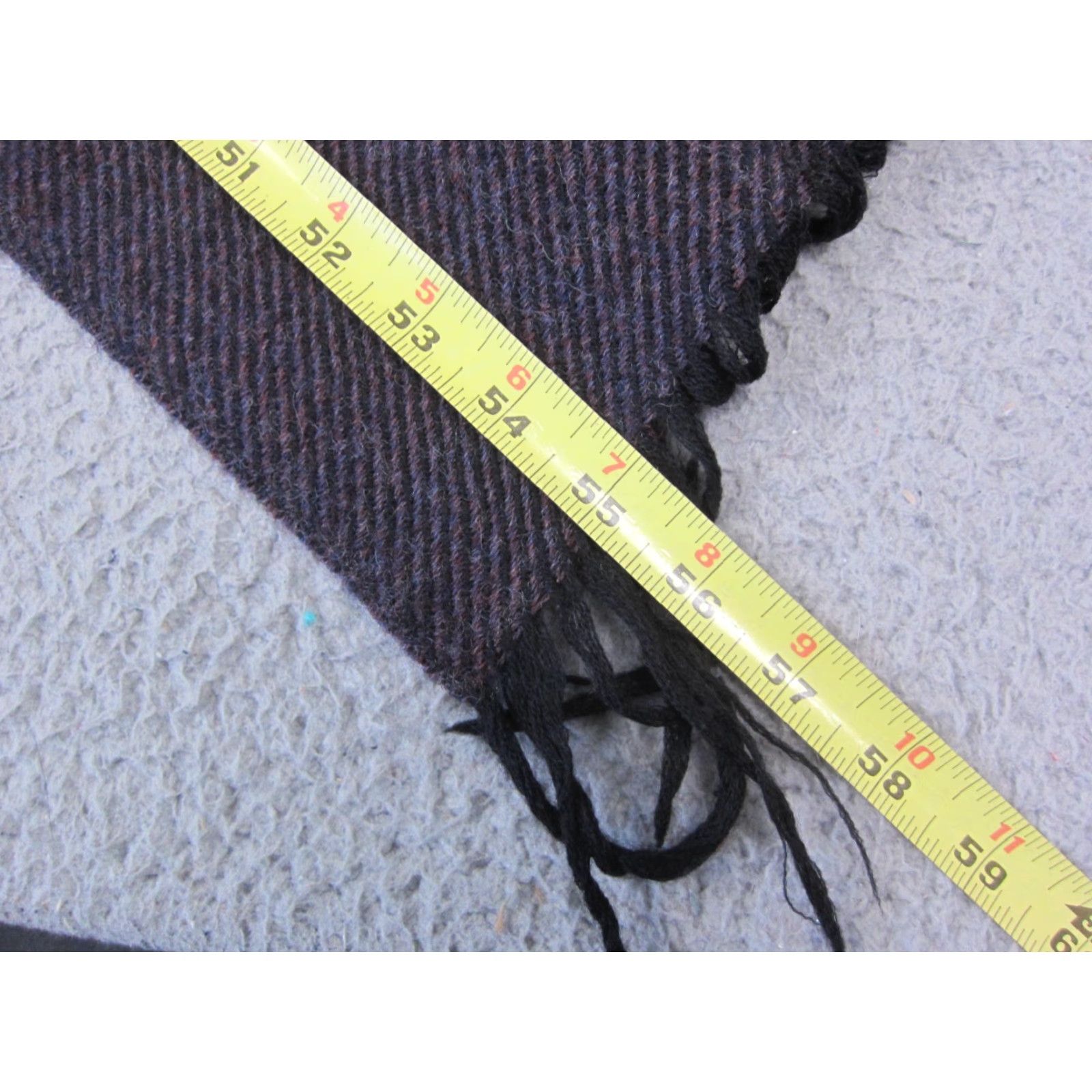 Vintage VINTAGE Peter Barton Scarf Purple 100% Virgin Wool Fringe Made in USA 60s 70s Men Wool Knit Neck Warmer Rectangle Scarf 90s Fringe Purple Mens Size ONE SIZE - 7 Thumbnail