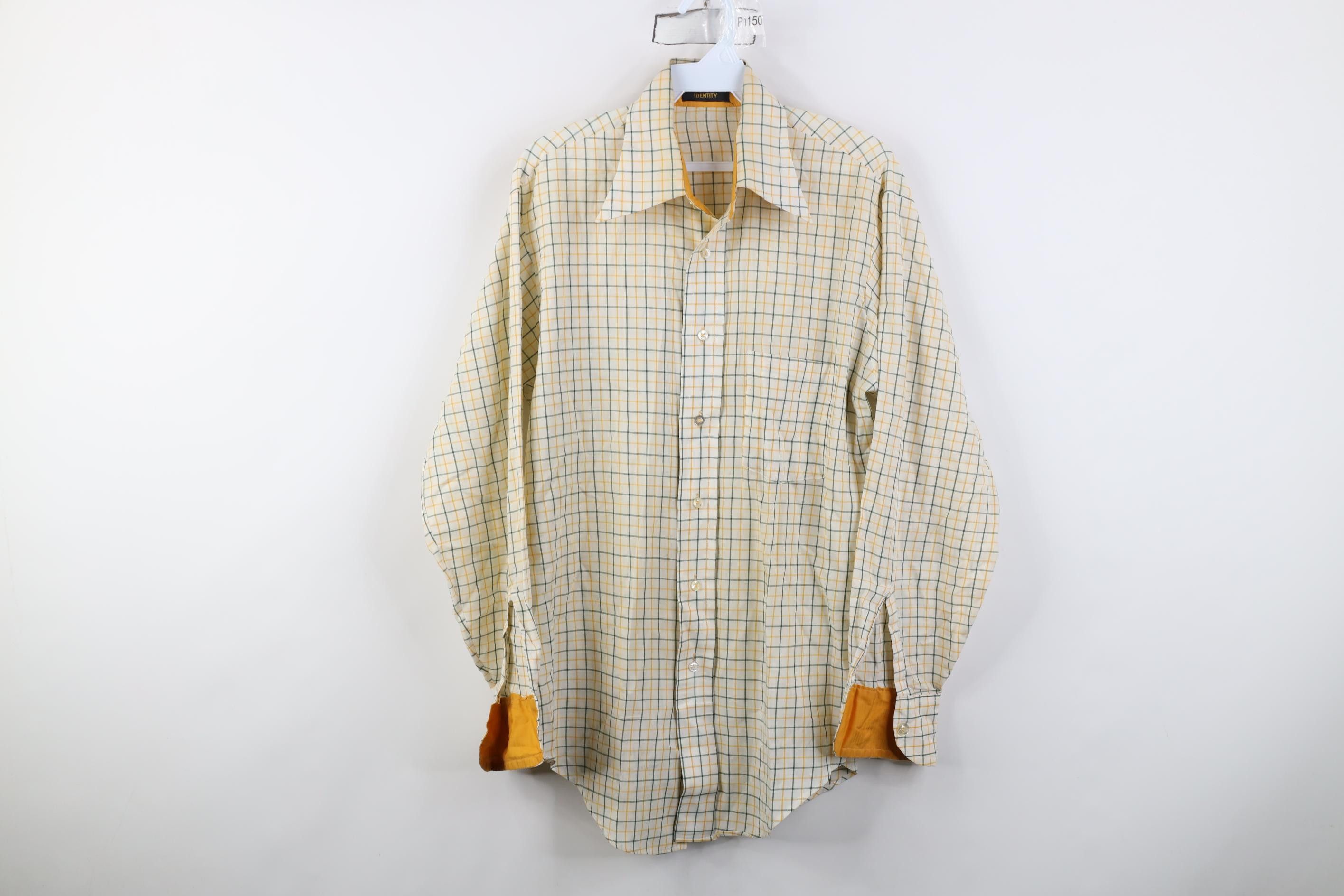Vintage Vintage 60s 70s Streetwear Collar Button Shirt Plaid USA Size US M / EU 48-50 / 2 - 1 Thumbnail