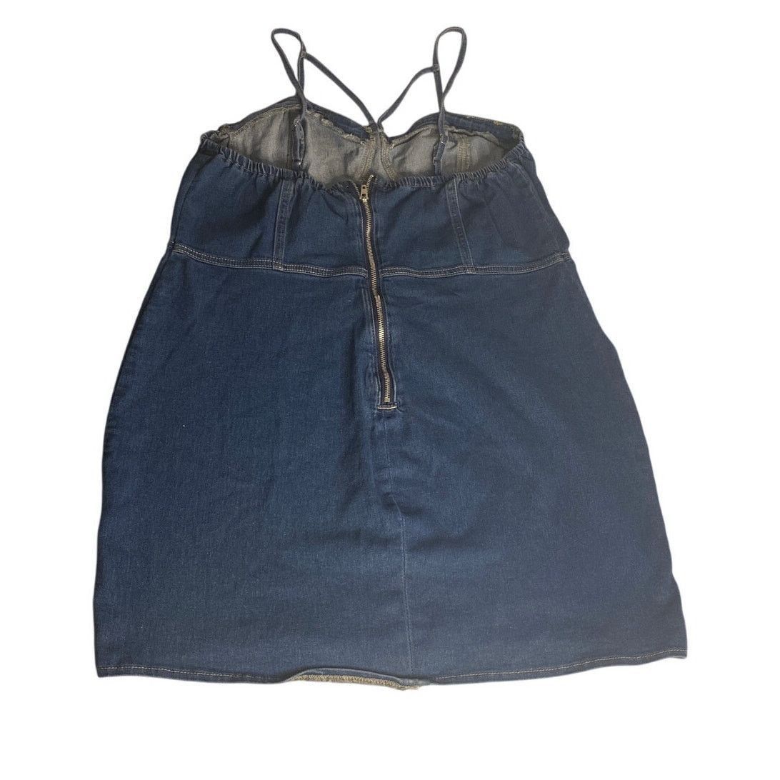 Shein Y2K Streetwear Shein Curve Blue Denim Mini Dress Plus 3XL Size 3XL / US 20-22 - 5 Thumbnail