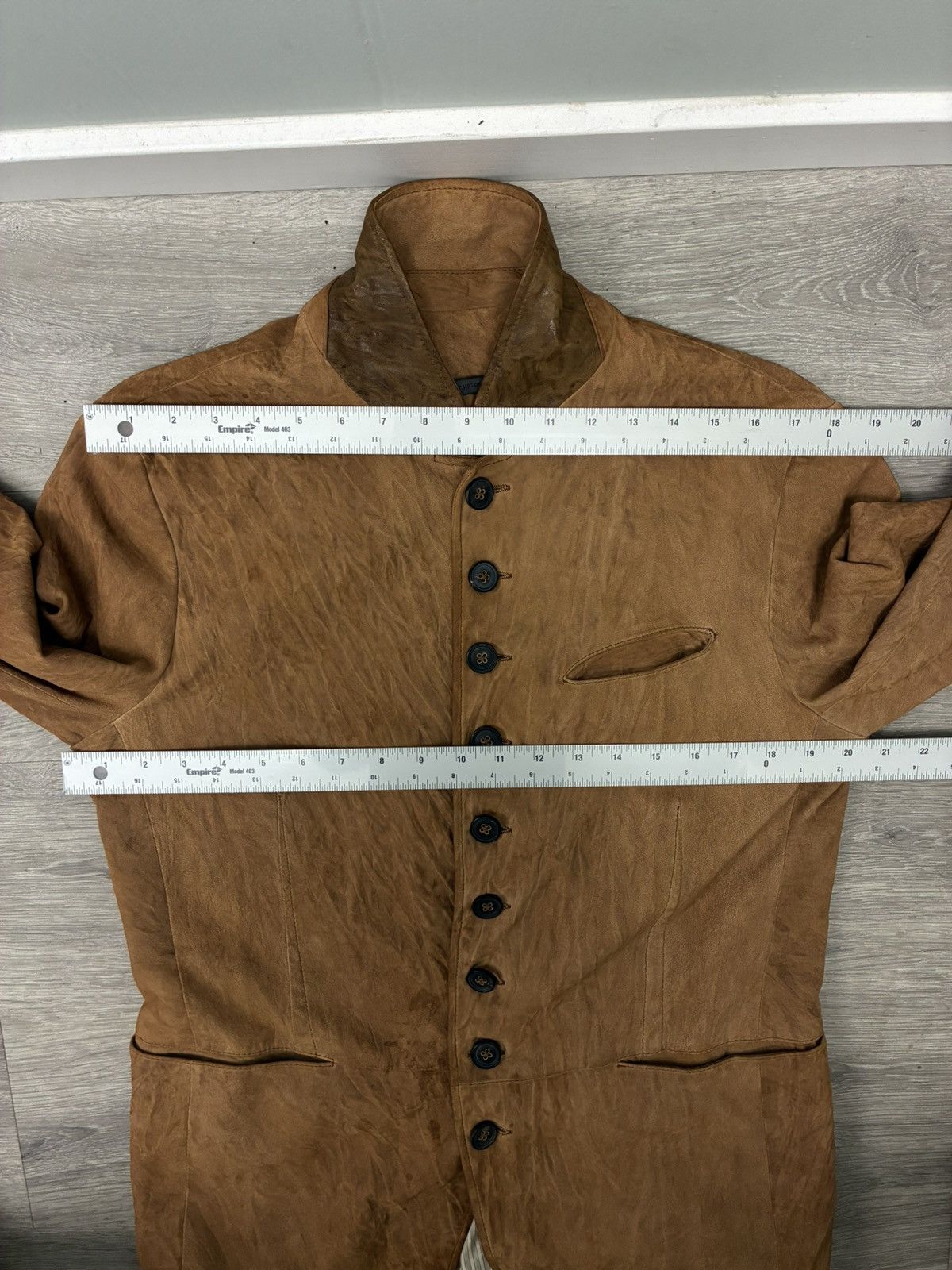 John Varvatos Woodward Multibutton Sheepskin Jacket EU 48 USA 38 Size US M / EU 48-50 / 2 - 16 Thumbnail
