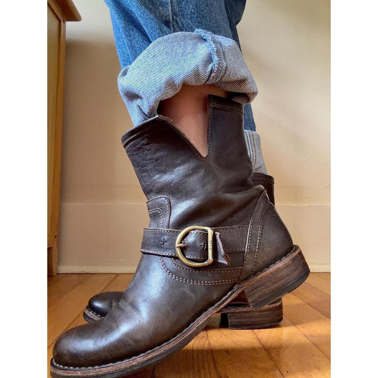 Fiorentini + Baker Rustic Fiorentini + Baker leather combat boots Size US 6.5 / IT 36.5 - 1 Thumbnail