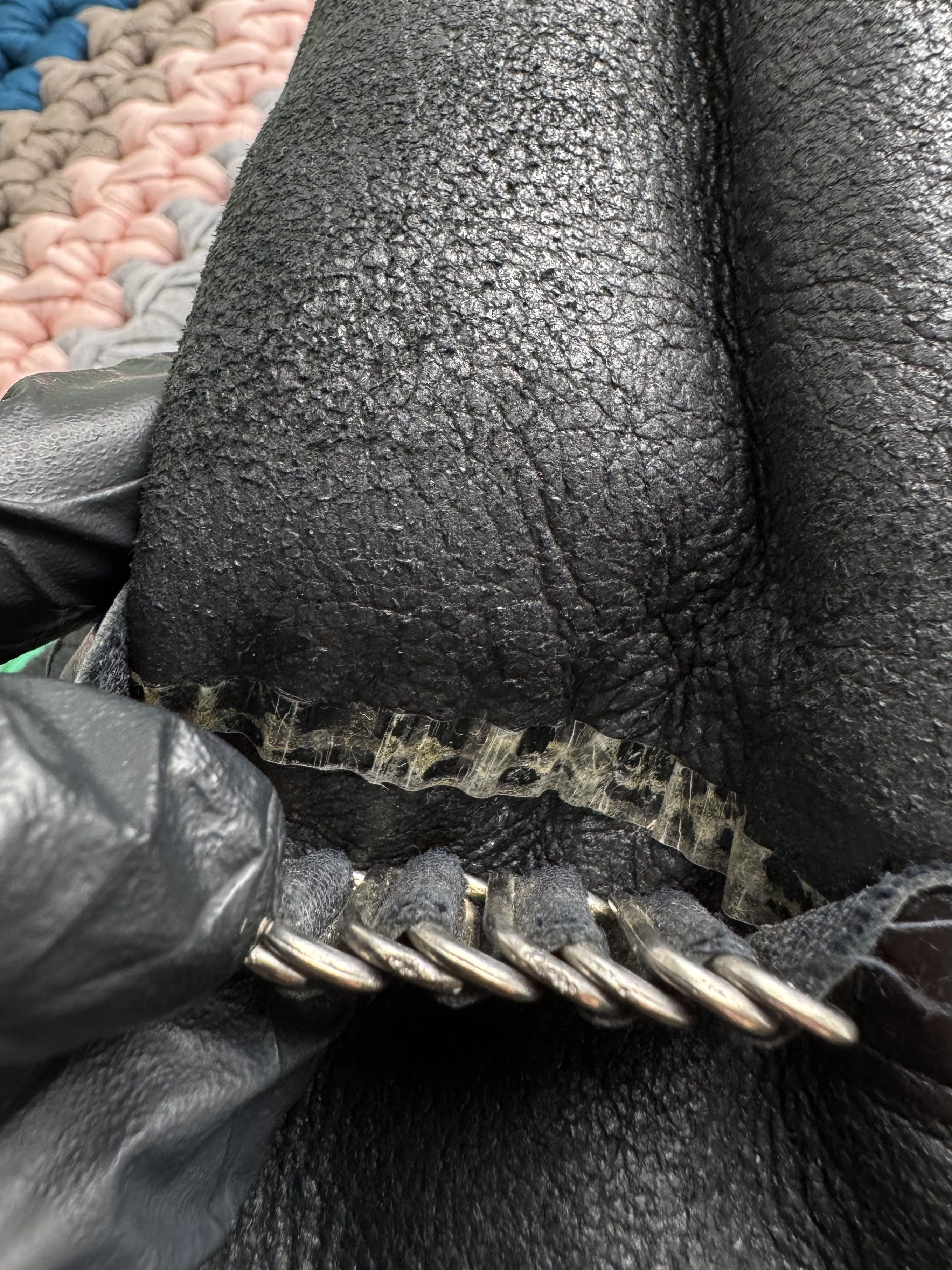 Vintage Vintage Black Sheepskin Leather Coat Long Zip Size S / US 4 / IT 40 - 22 Thumbnail
