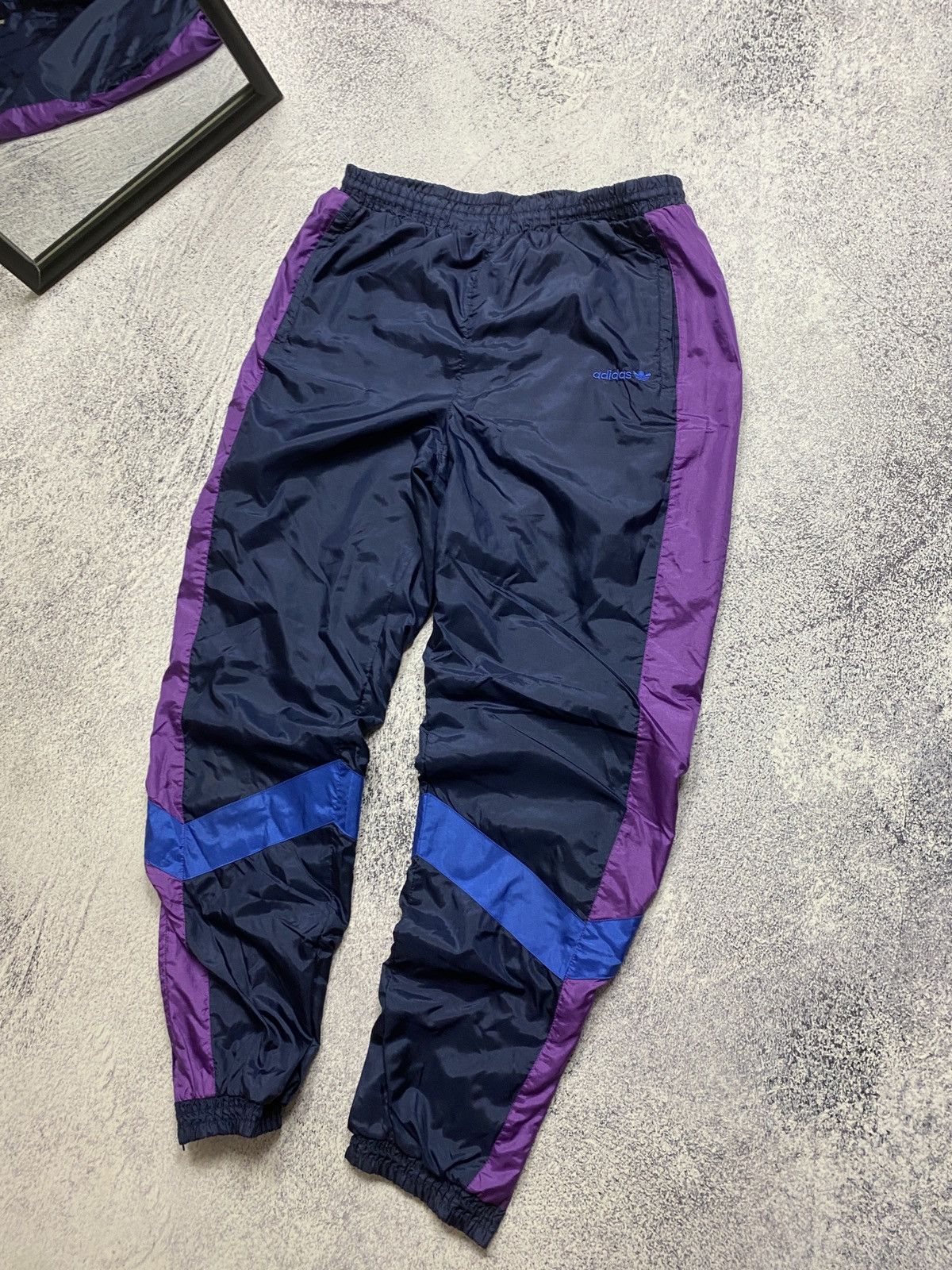 Adidas × Vintage Vintage Adidas Multicolour Nylon Tracksuit Set Jacket Pants Size US M / EU 48-50 / 2 - 14 Thumbnail