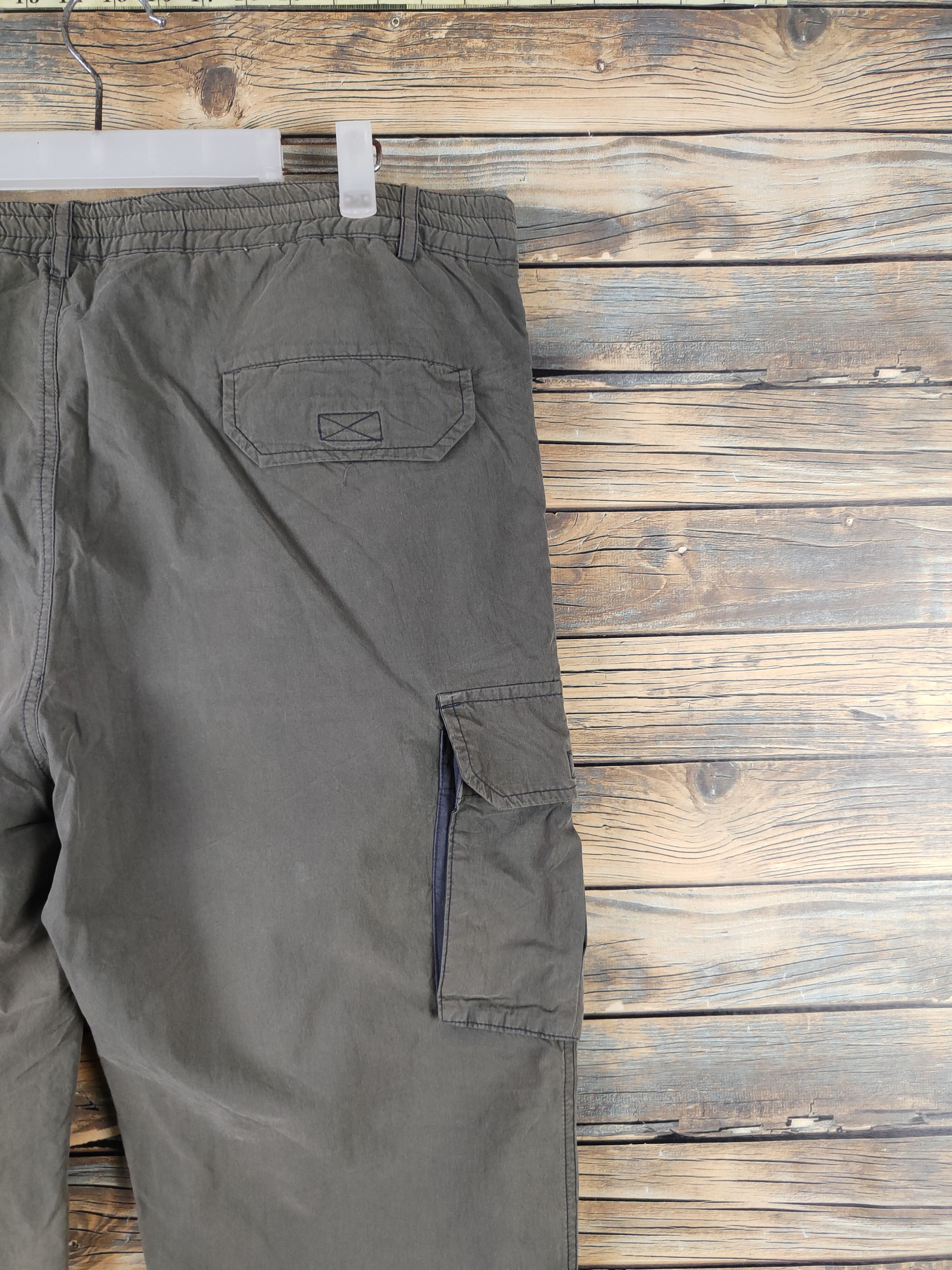 Japanese Brand DL Japanese Brand Olive Faded Multipocket Cargo Pants #1328 Size US 33 - 10 Thumbnail