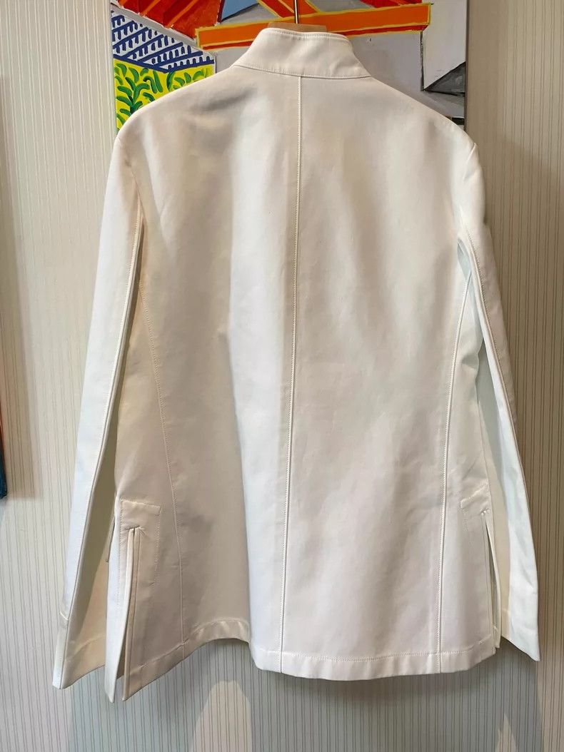 Jil Sander Jil Sander White Chinese Collar Suit Size XXS / US 00 / IT 34 - 8 Thumbnail