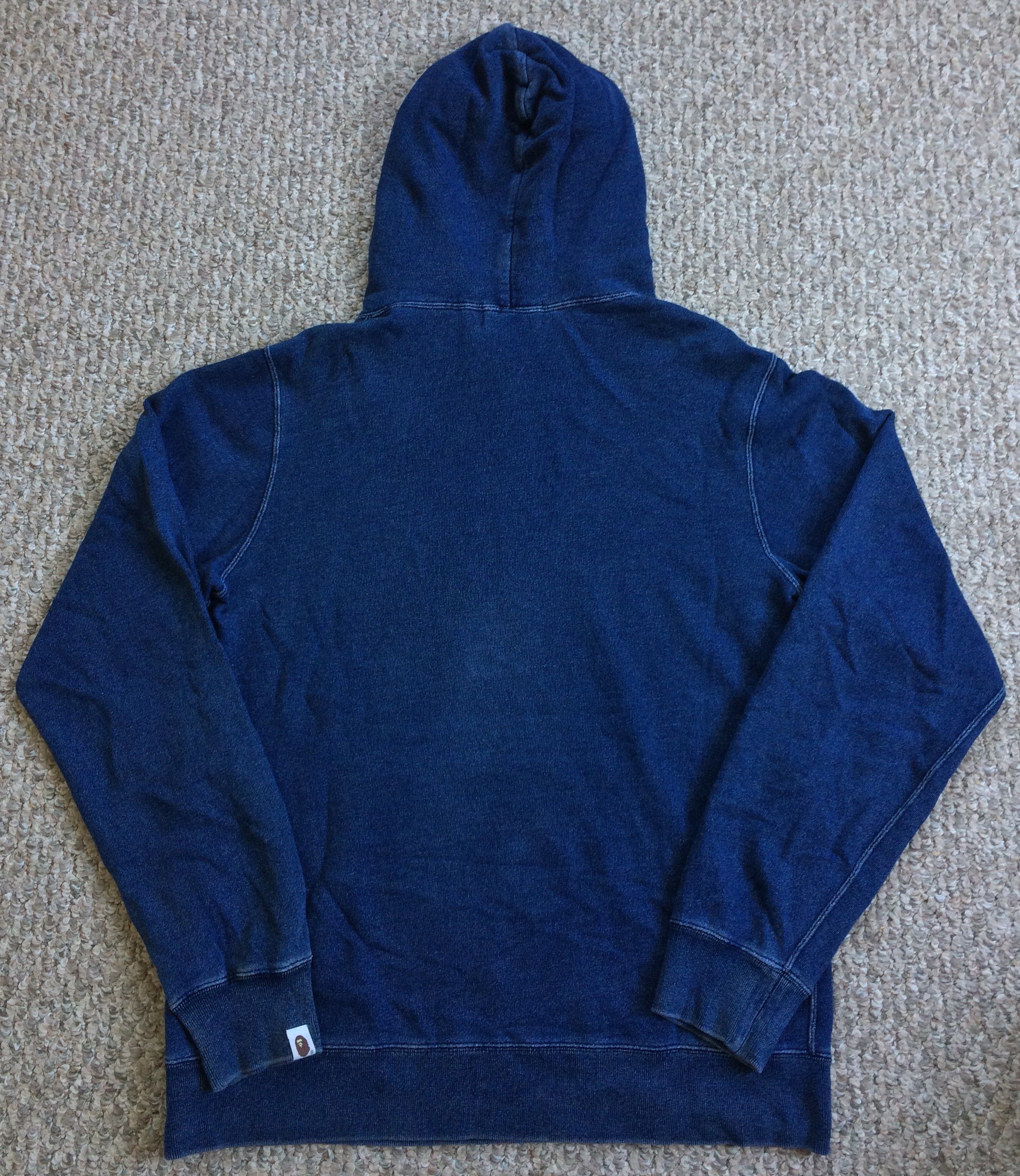 Bape Indigo College Pullover Hoodie Size US L / EU 52-54 / 3 - 2 Thumbnail