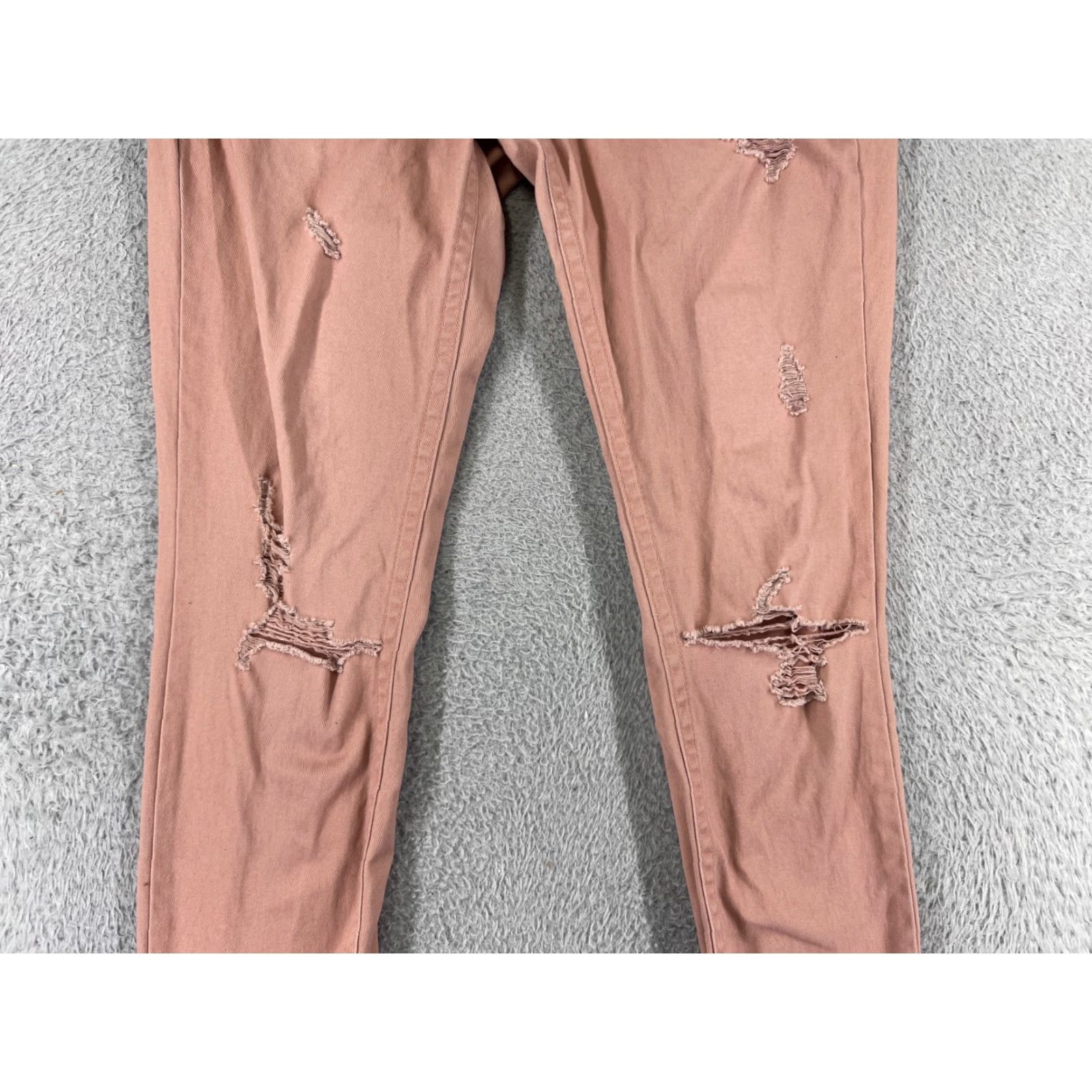 Vintage VINTAGE Indigo Rein Womens Jeans Skinny 5-Pocket Denim Distressed Pink Cotton Blend 29 Inseam 9 Size 30" / US 8 / IT 44 - 6 Thumbnail