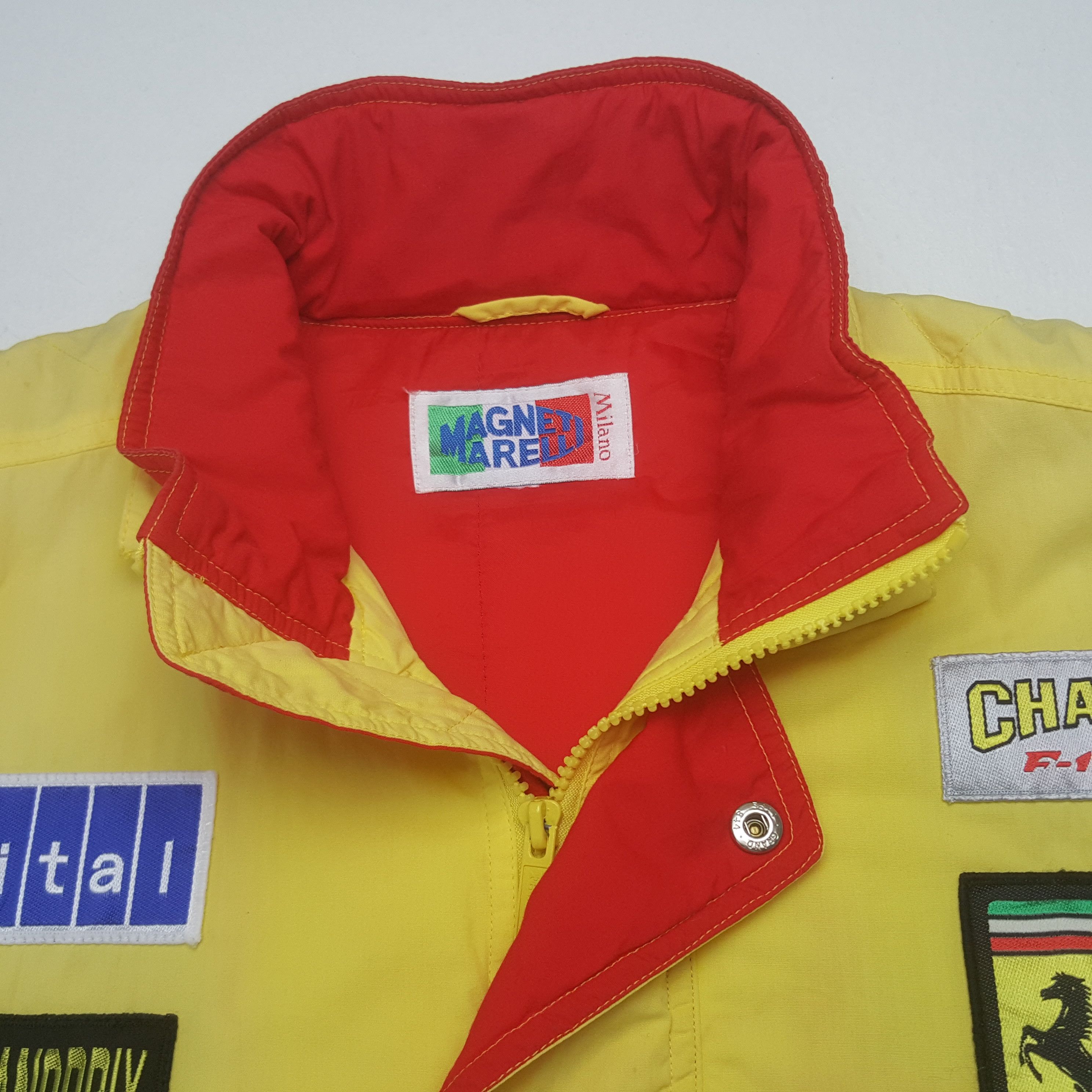 Dunlop Vintage Ferrari Magneti Marelli F1 Bombers Jacket C315N22 Size US XL / EU 56 / 4 - 4 Thumbnail