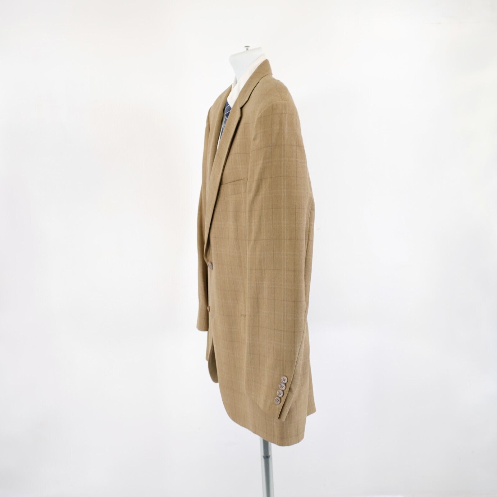 Hart Schaffner Marx Hart Schaffner Marx Tan Basketweave Windowpane Sport Coat / Size 44L - 5 Thumbnail