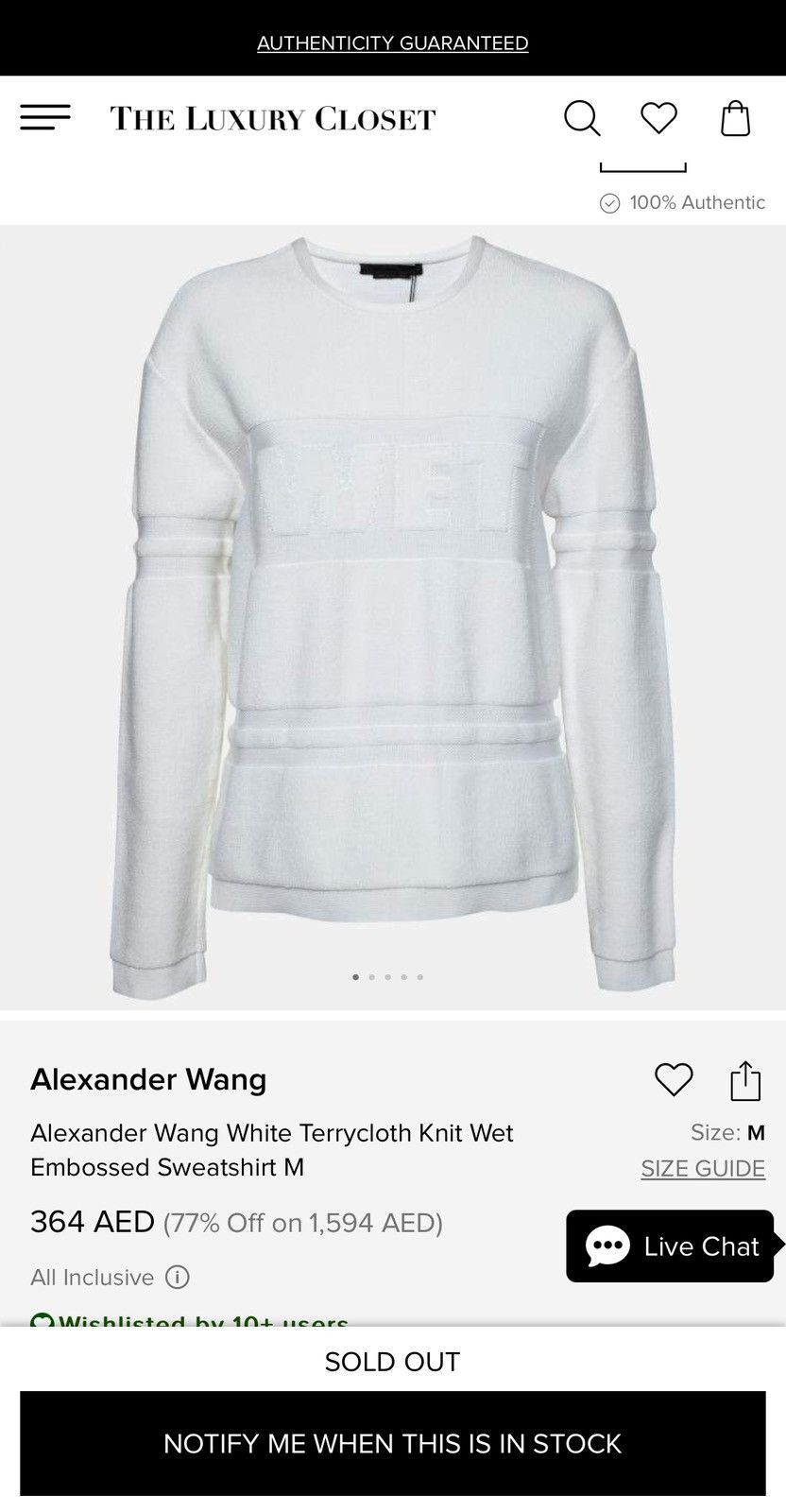 Alexander Wang × Designer SS16 Terrycloth Knit “WET” Alexander Wang L/S Crewneck Size XS / US 0-2 / IT 36-38 - 8 Thumbnail