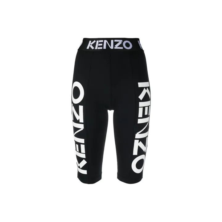Kenzo KENZO Black High-Waisted Graphic Shorts 0079 Size 23" - 1 Thumbnail