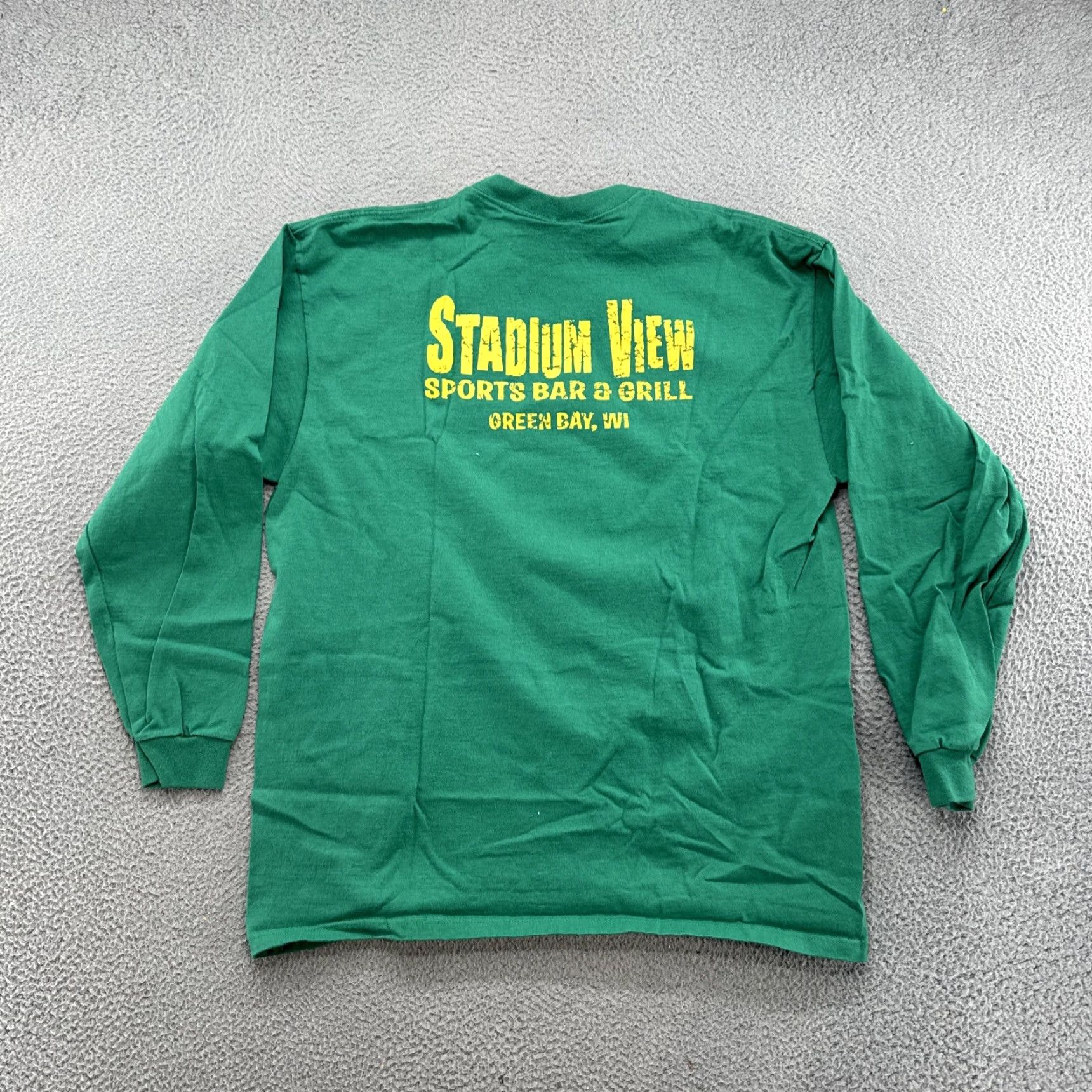 Jansport Vintage Brett Favre Never 4 Get Stadium View Bar Long Sleeve Shirt XL USA Made Mens Green Size US XL / EU 56 / 4 - 5 Thumbnail