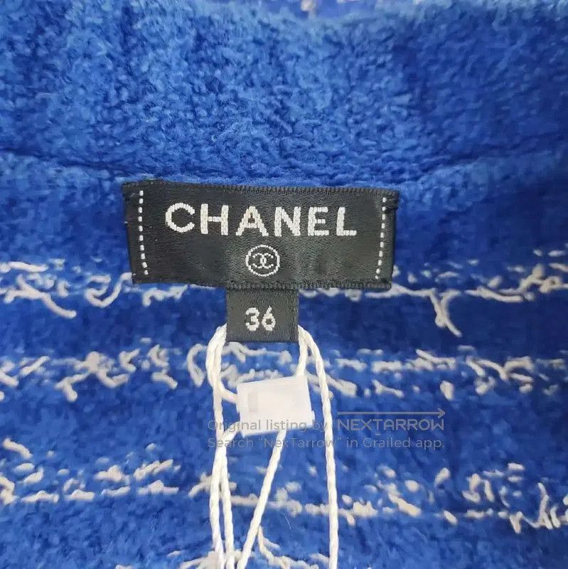 Chanel Chanel Blue Cotton Women's Cardigan . Size M / US 6-8 / IT 42-44 - 3 Thumbnail