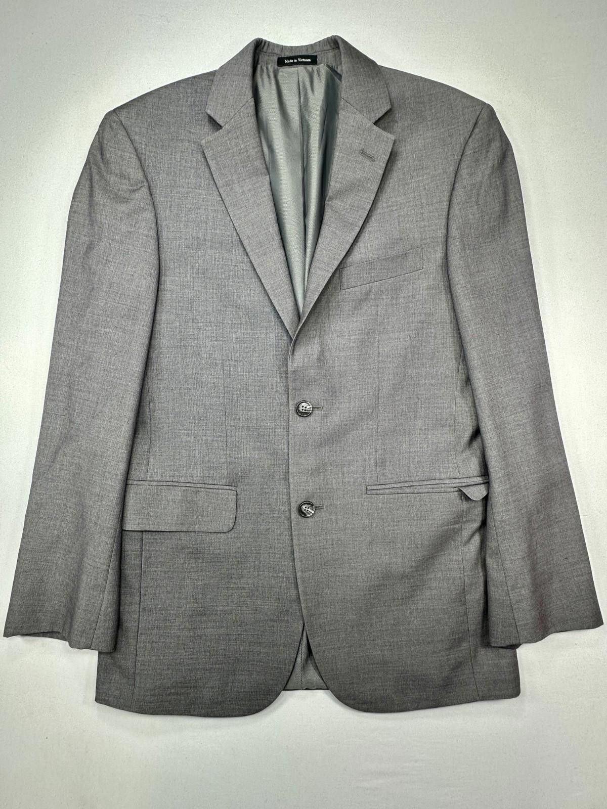 Pronto Uomo Pronto Uomo Slim Fit Suit Jacket Gray 36 Regular 30 Waist Size 36R - 1 Thumbnail