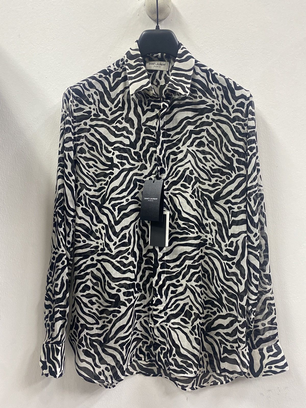 Hedi Slimane × Saint Laurent Paris × Yves Saint Laurent Saint Laurent Paris SS20 Zebra print shirt Size US S / EU 44-46 / 1 - 2 Thumbnail