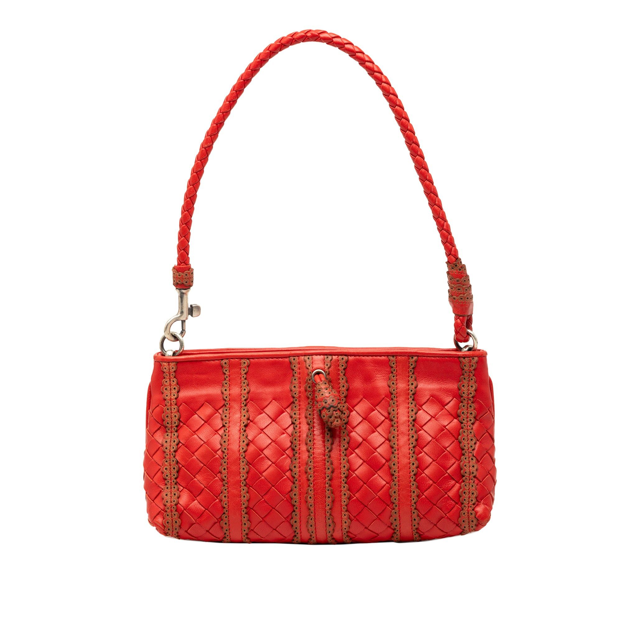 Bottega Veneta Leather Intrecciato Stripe Shoulder Bag Size ONE SIZE - 1 Thumbnail