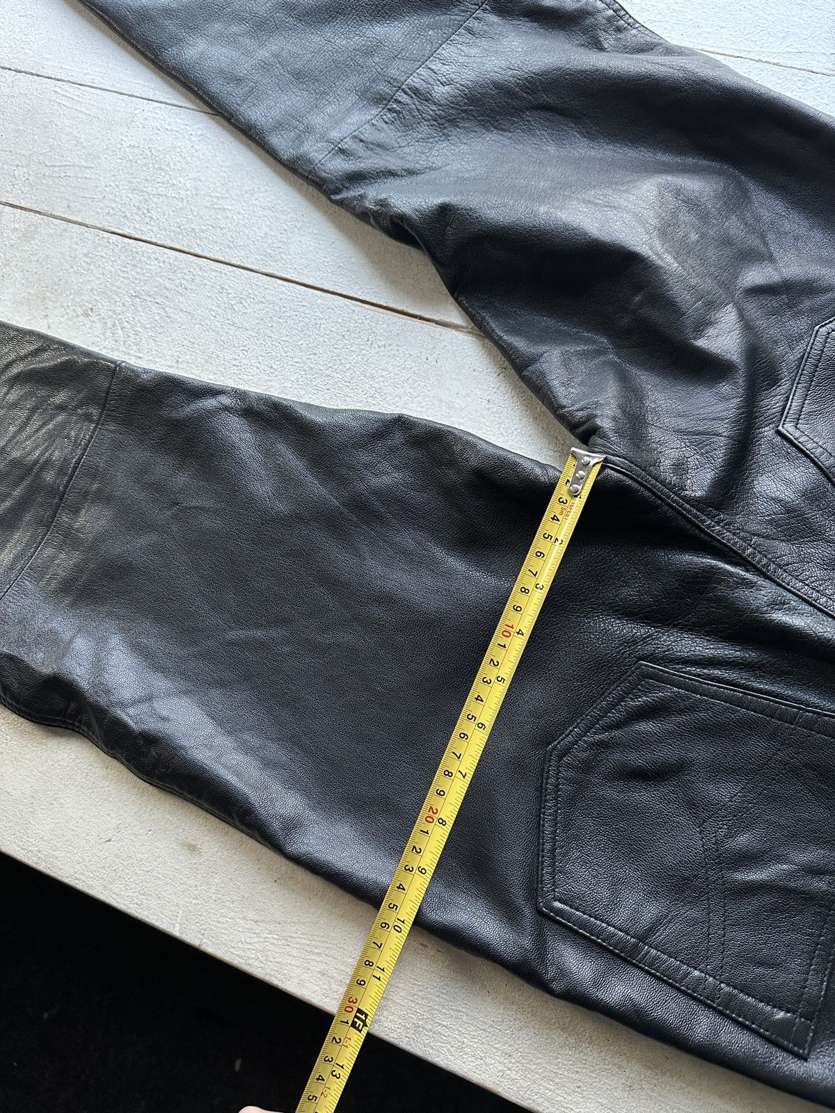 Leather 🚨GRAIL LEATHER PANTS RACING VNTG Cowboy Biker Leather Pants Size US 30 / EU 46 - 16 Thumbnail