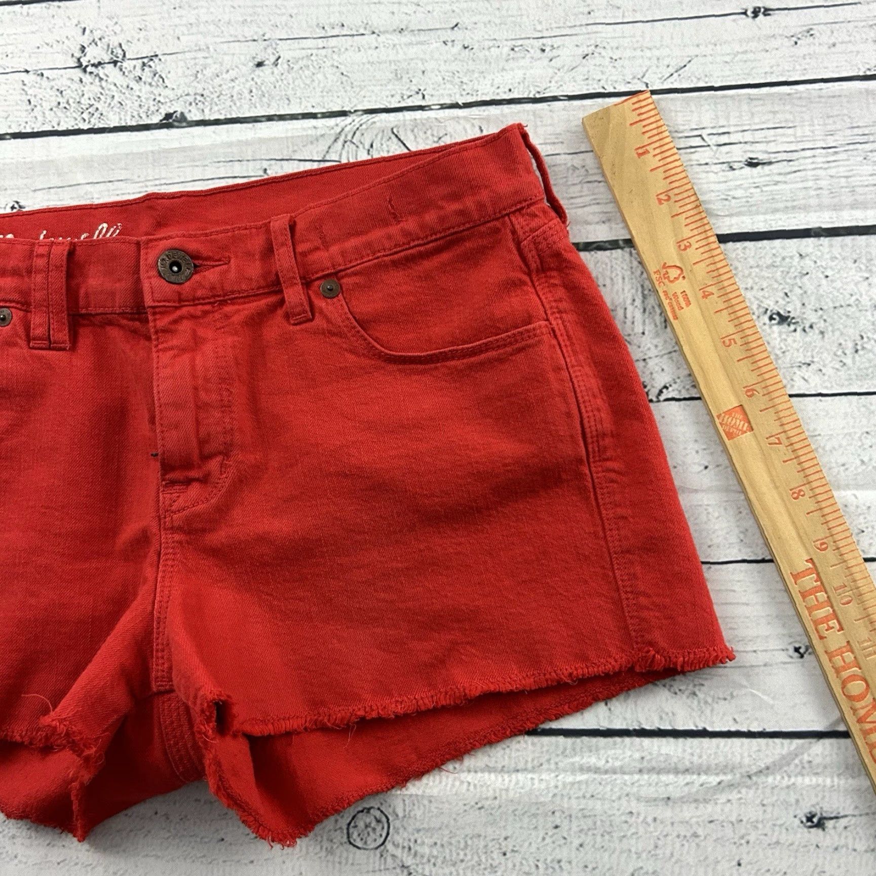 Madewell Madewell Denim Shorts Women 27 Red Denim Shorts Women 27 Red Size 27" / US 4 / IT 40 - 3 Thumbnail