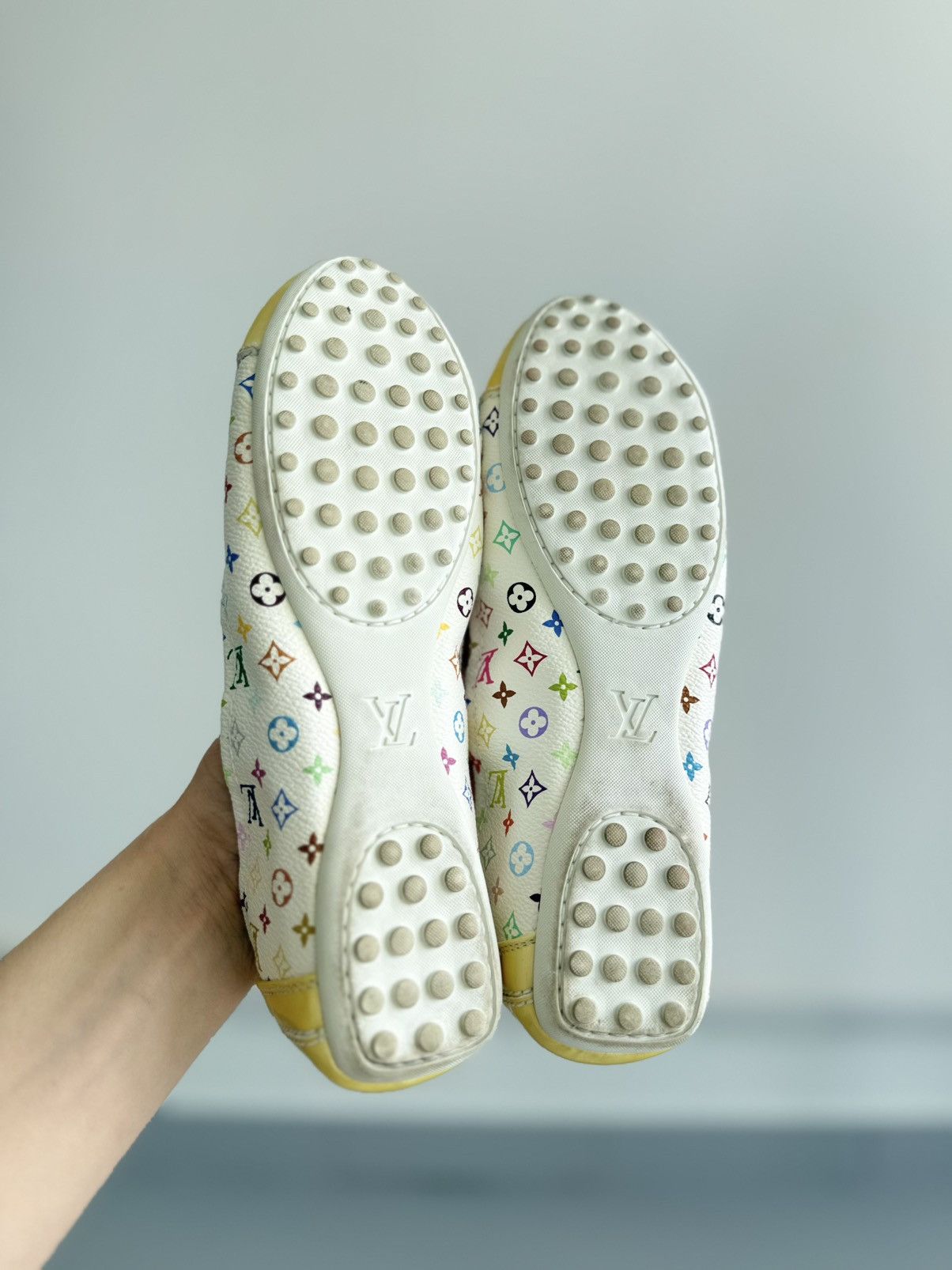 Louis Vuitton × Takashi Murakami LOUIS VUITTON White Monogram Multicolor Ballet Flats Ledies Size US 7 / IT 37 - 12 Thumbnail