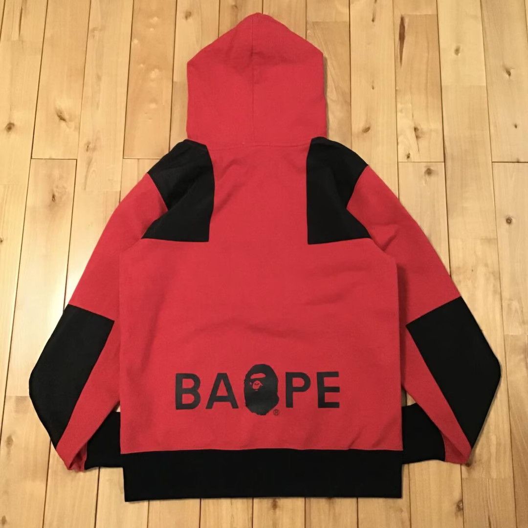Bape BAPE logo half zip pullover hoodie a bathing ape Size US M / EU 48-50 / 2 - 3 Thumbnail