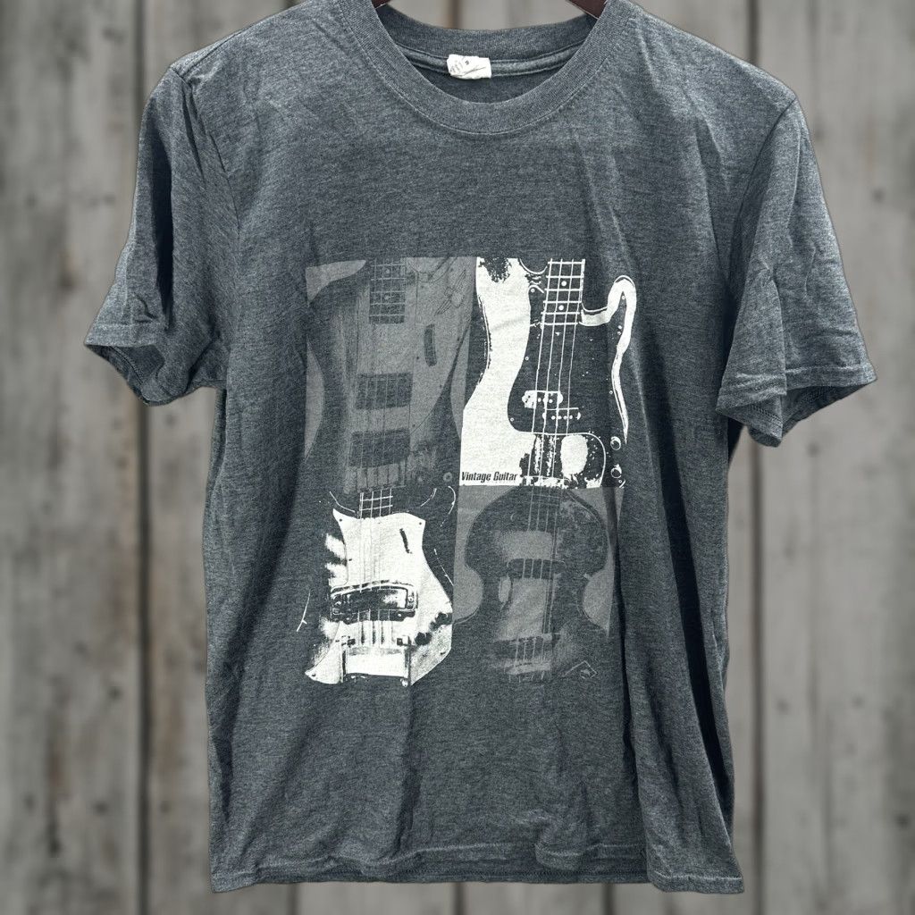 Gildan VINTAGE Gildan Shirt Mens M Gray Graphic Print Guitars Music Y2k Portrait 90s Style Shirt Mens Size US M / EU 48-50 / 2 - 1 Thumbnail