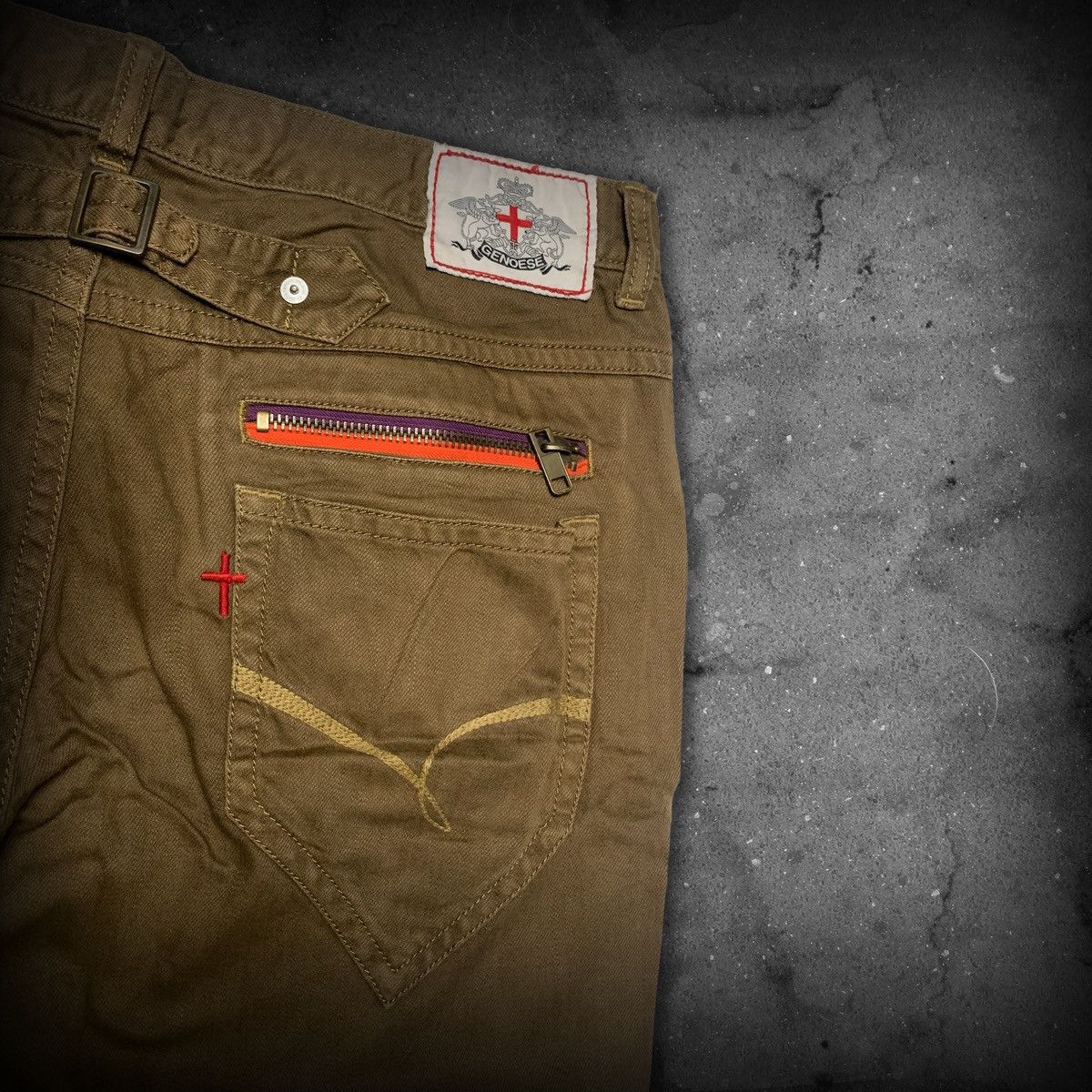 Japanese Brand GENOESE Japanese Archive Zip Pocket Military Pants xl Size US 33 - 7 Thumbnail