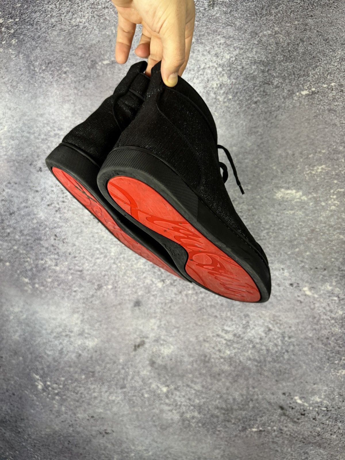 Christian Louboutin Christian Louboutin 43 1/2 sneaker sneakers high top black Size US 10.5 / EU 43-44 - 2 Thumbnail