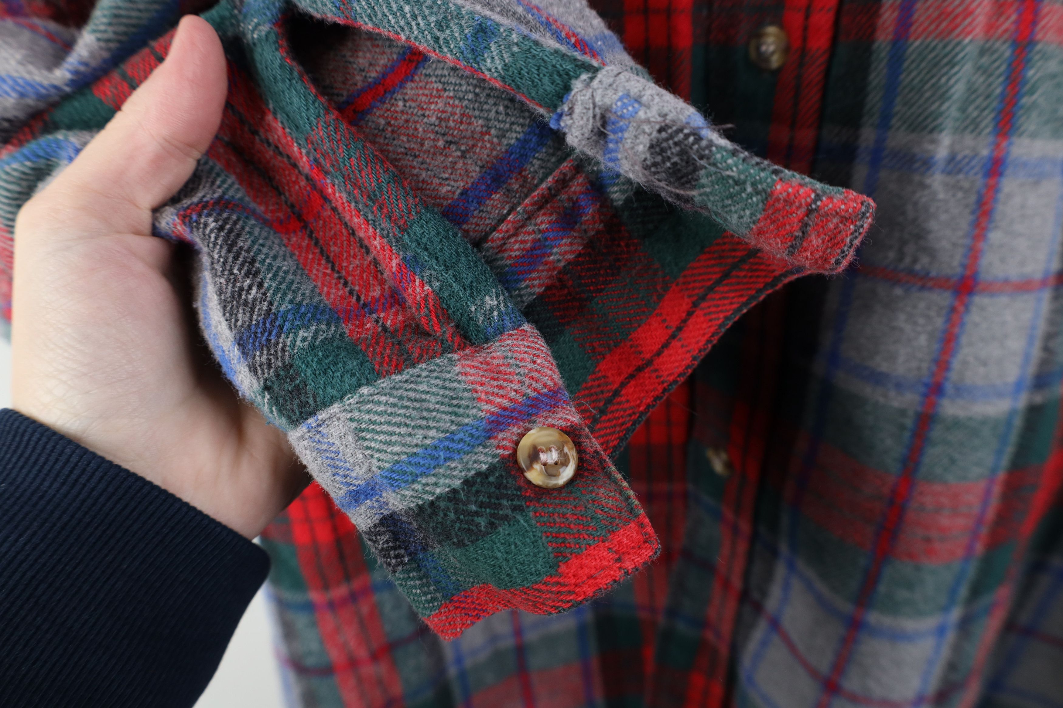 FiveBrother Vintage 90s Five Brother Heavyweight Button Shirt Plaid USA Size US XXL / EU 58 / 5 - 6 Thumbnail