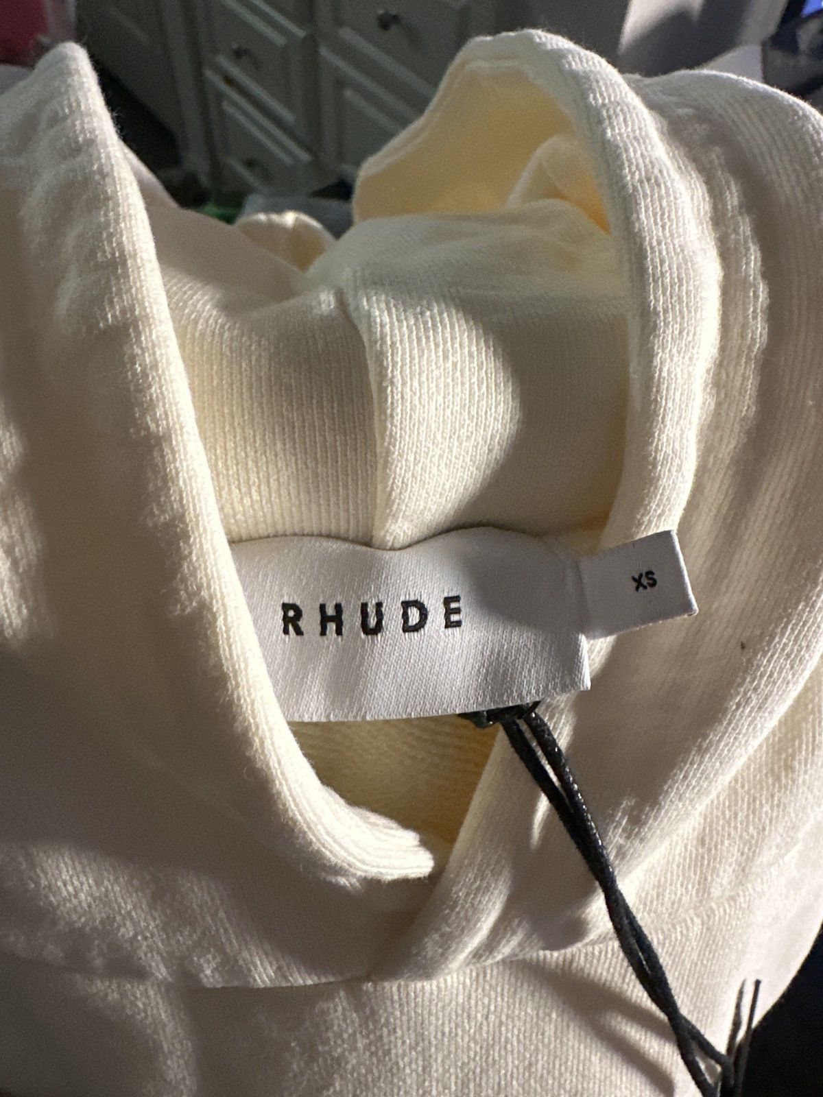 RHUDE Racing Team Hoodie Beige NEW