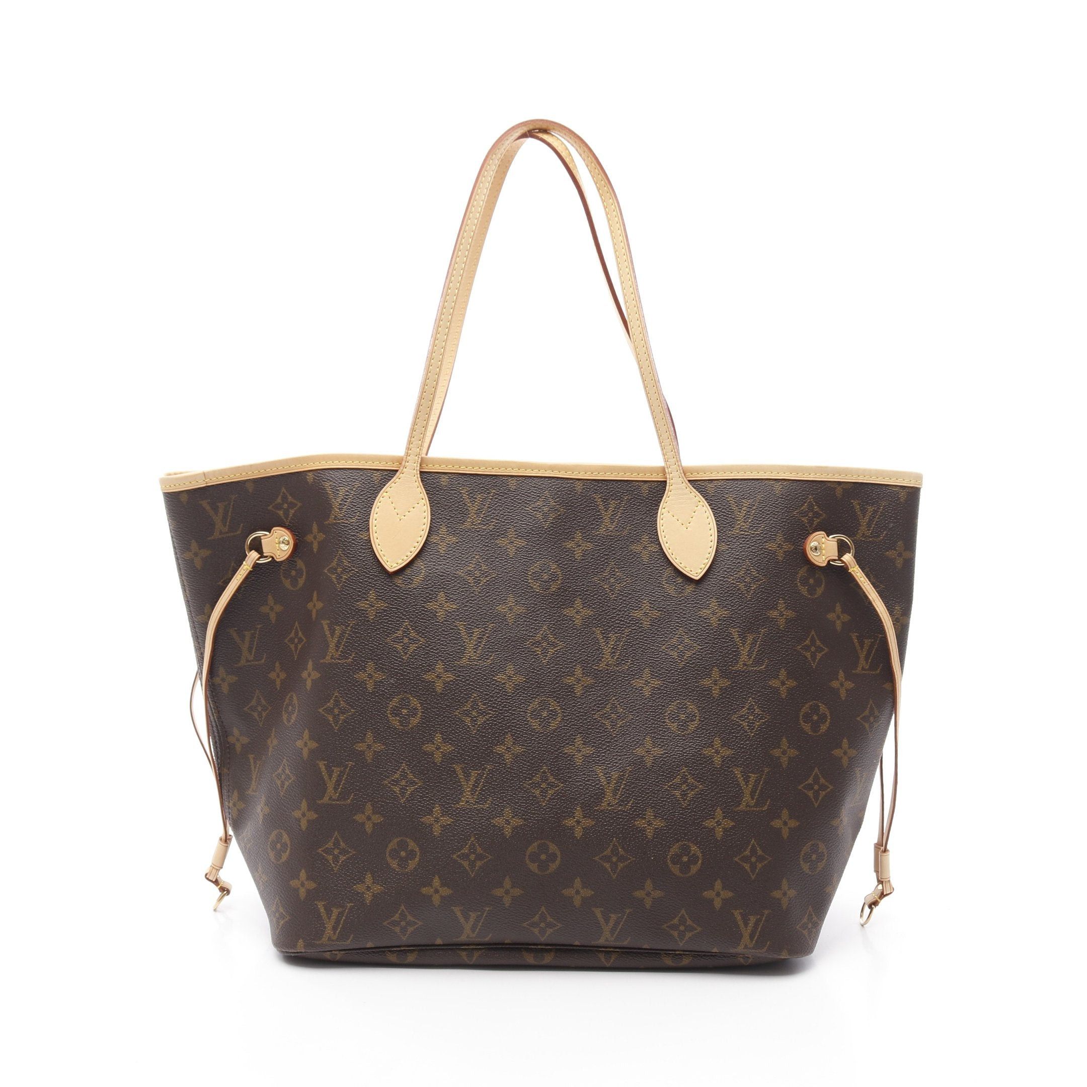 Louis Vuitton Louis Vuitton Neverfull Mm Monogram Shoulder Bag Tote Leather Brown Size ONE SIZE - 1 Thumbnail