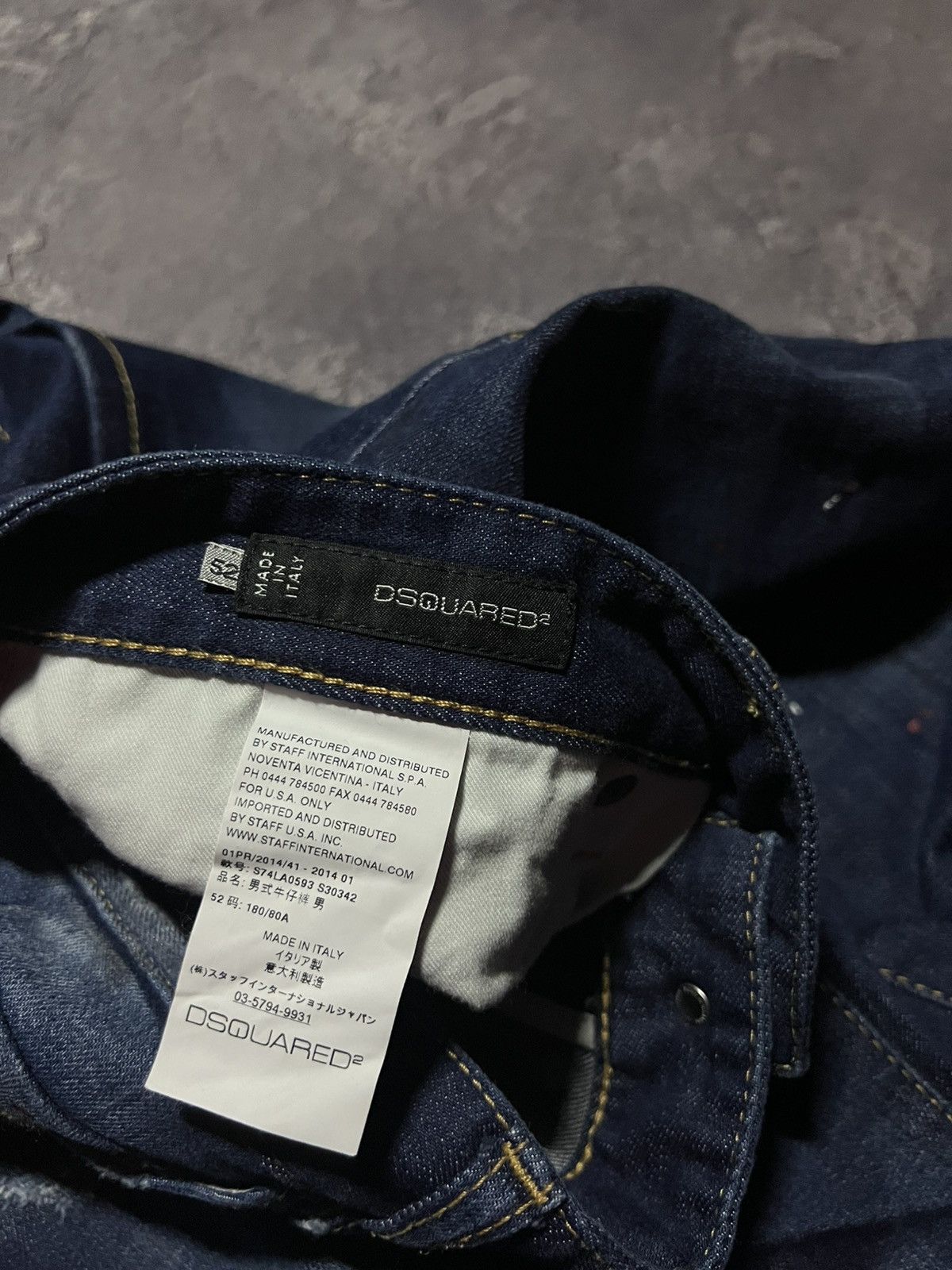 Dsquared2 Dsquared2 Painted Denim Distressed Slim Fit Vintage Size US 36 / EU 52 - 4 Thumbnail