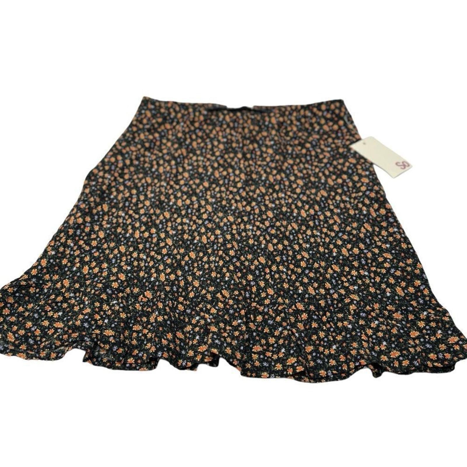 Anti Social Social Club NWT. SO Simple Ruffle Hem Floral Skirt. Small. Size 28" / US 6 / IT 42 - 8 Thumbnail