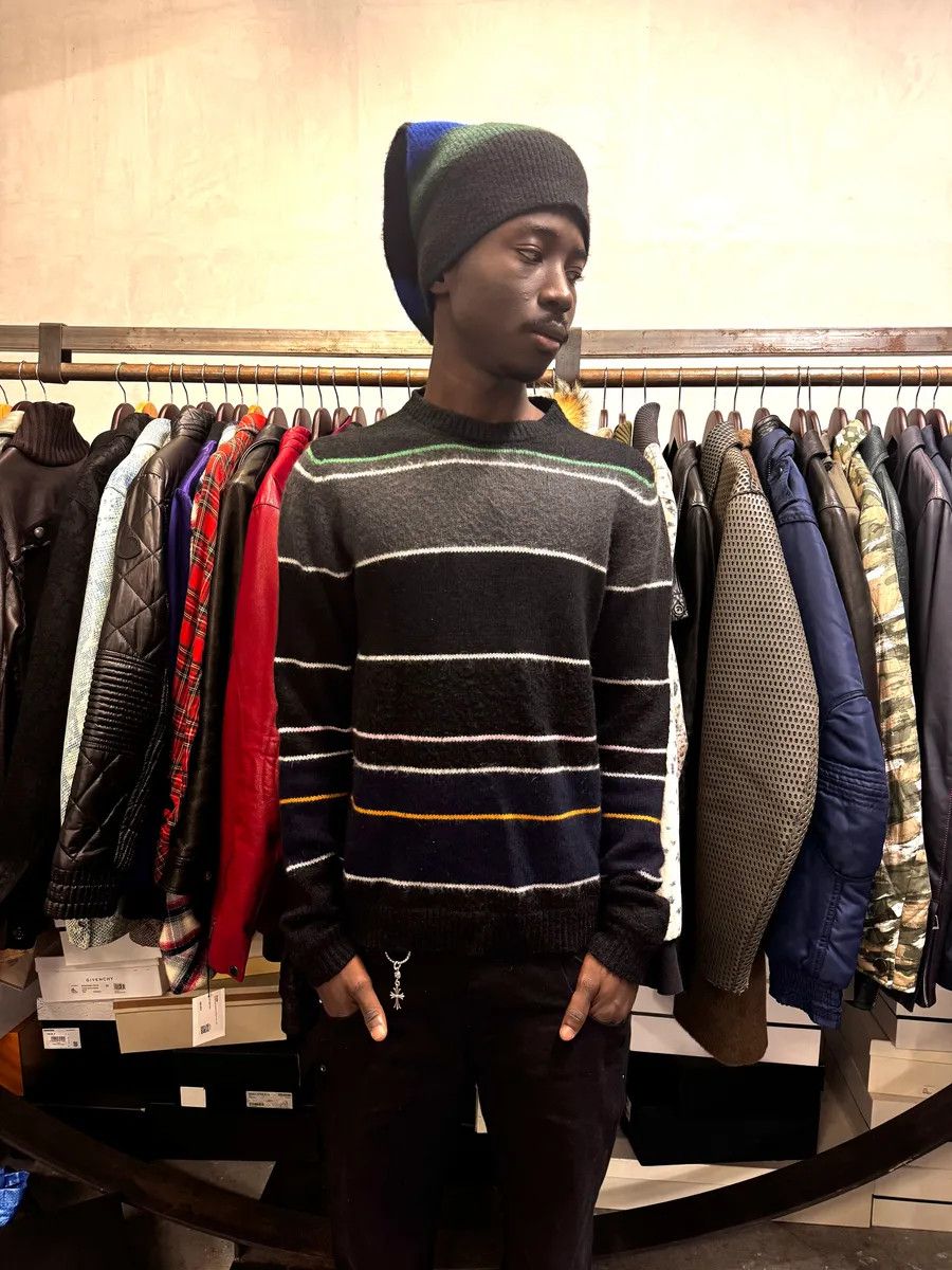 Raf Simons AW2013 Raf Simons Stripped Wool Black Sweater Size US S / EU 44-46 / 1 - 3 Thumbnail